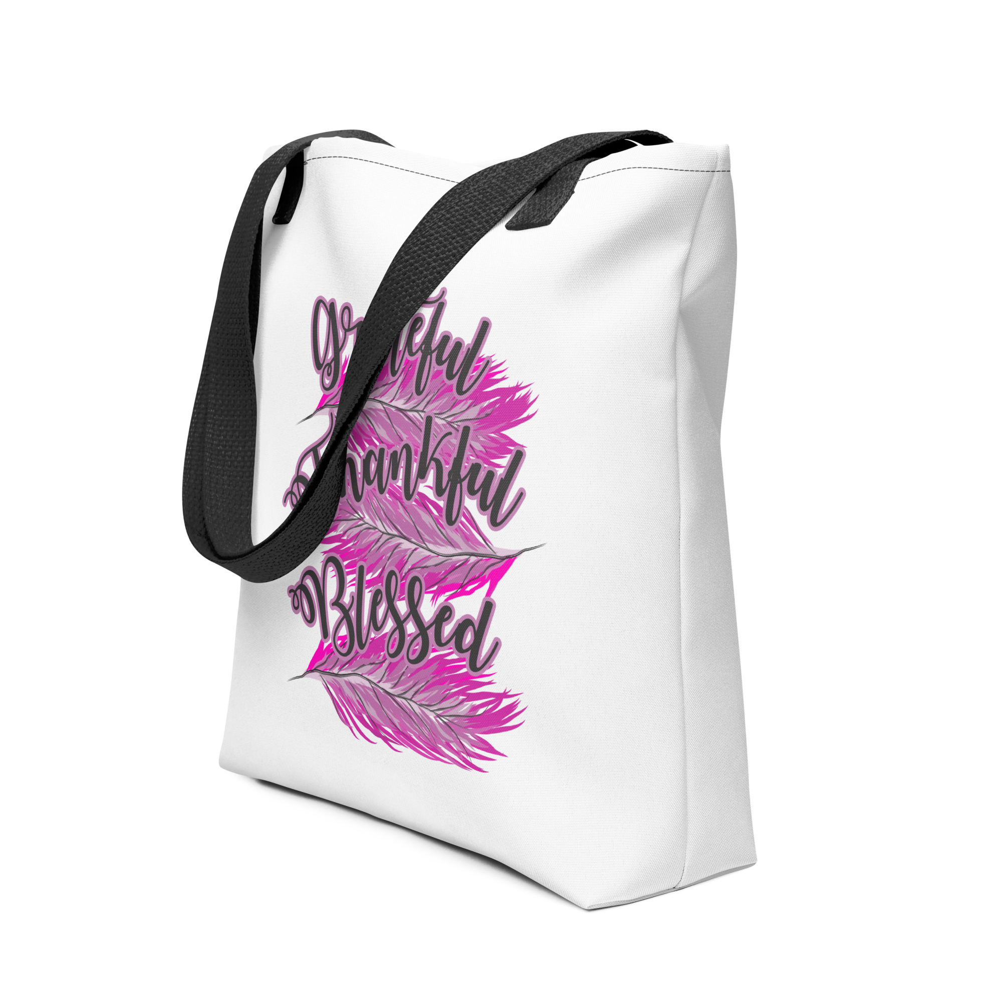 Thankful Grateful Blessed Pink Tote bag - Image 2