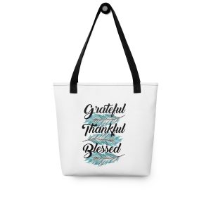 Thankful Grateful Blessed Tote bag