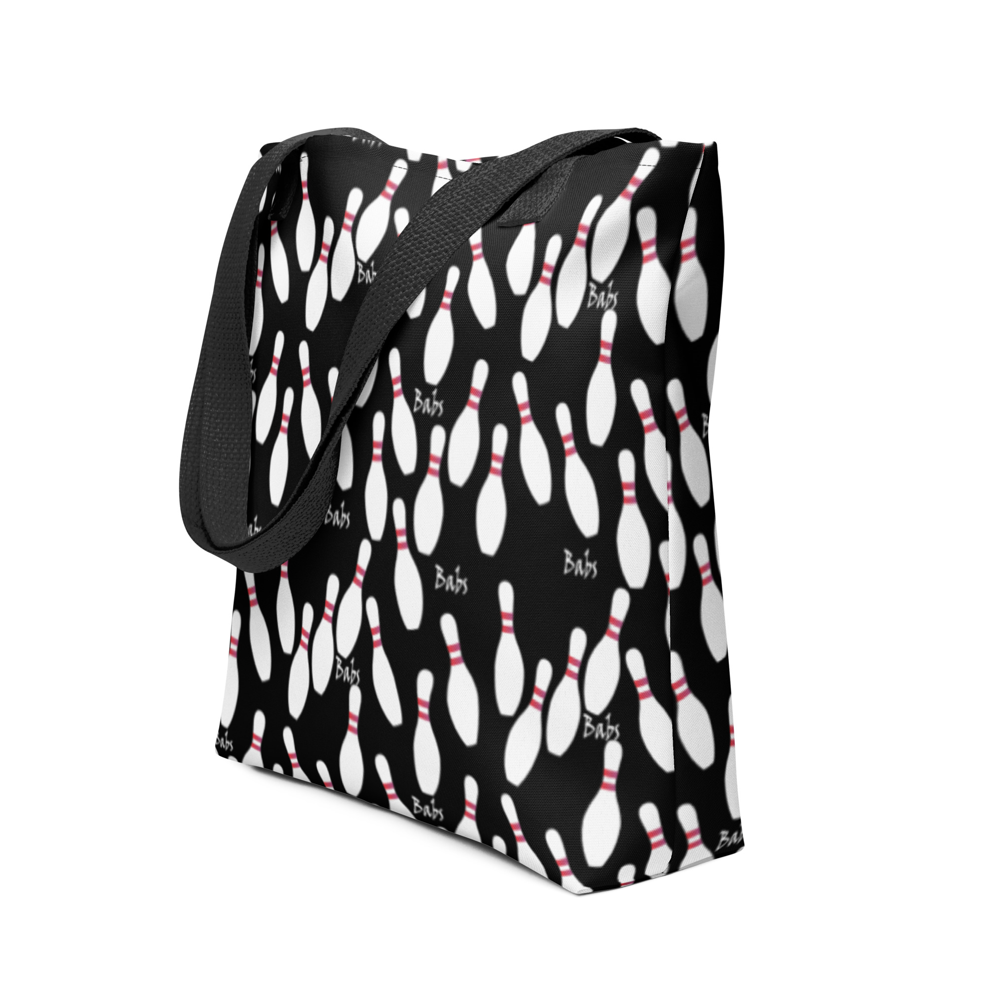 Bowling Pin Personalized Name Tote bag - Image 2