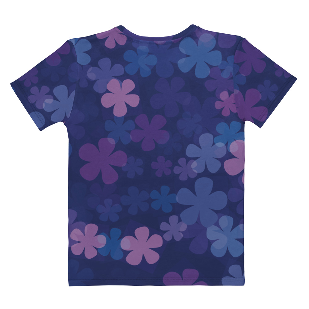 Midnight Retro Floral Pattern Women's T-shirt - Image 2