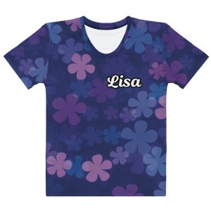 Midnight Retro Floral Pattern Women's T-shirt