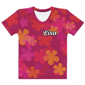 Custom Name Retro Floral T-Shirt