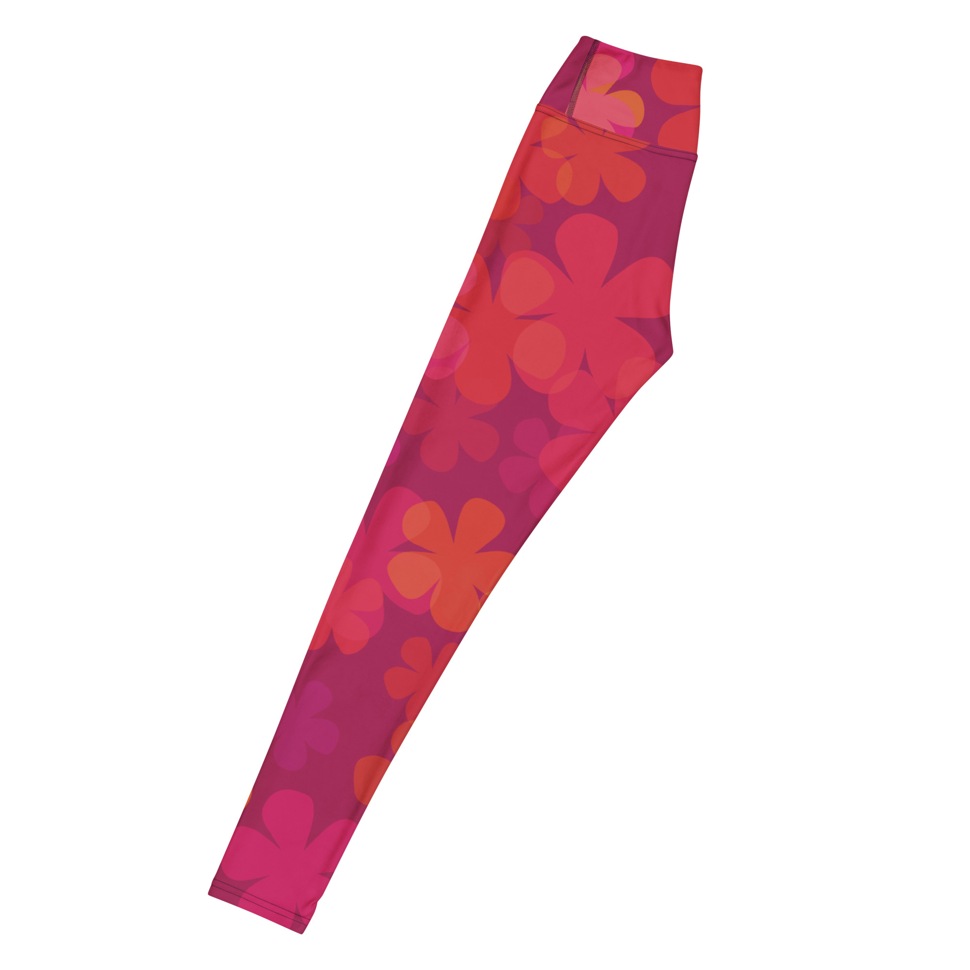 Retro Floral Yoga Leggings - Image 4