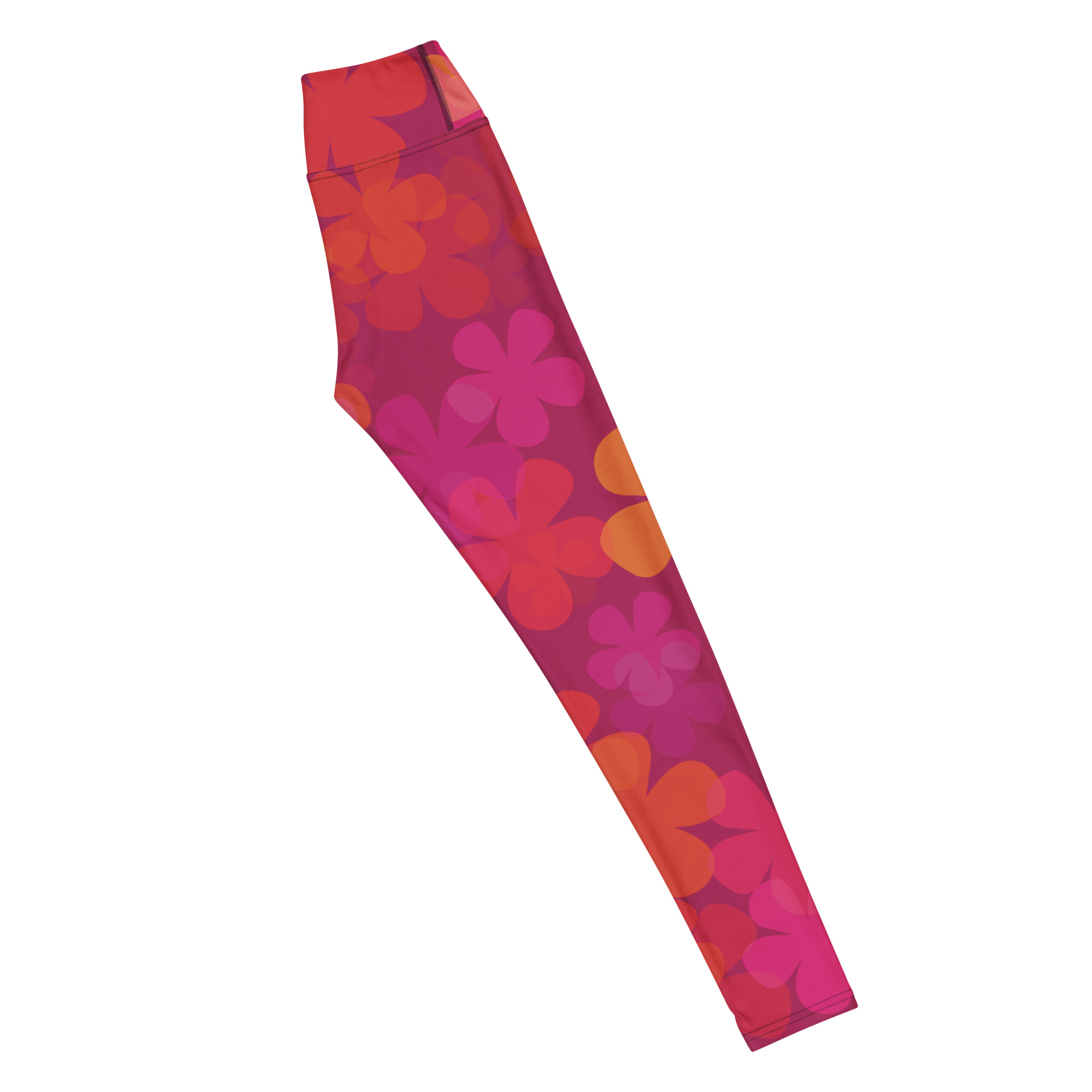 Retro Floral Yoga Leggings - Image 6
