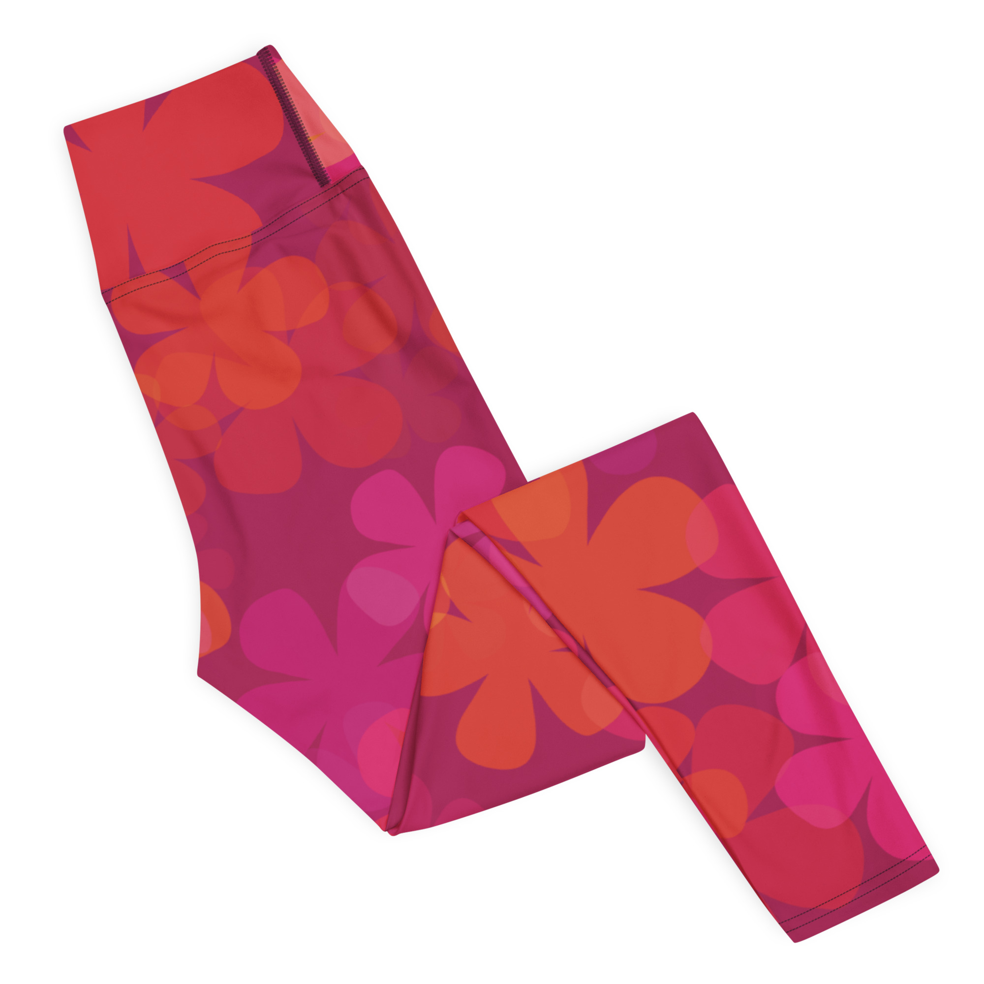 Retro Floral Yoga Leggings - Image 7