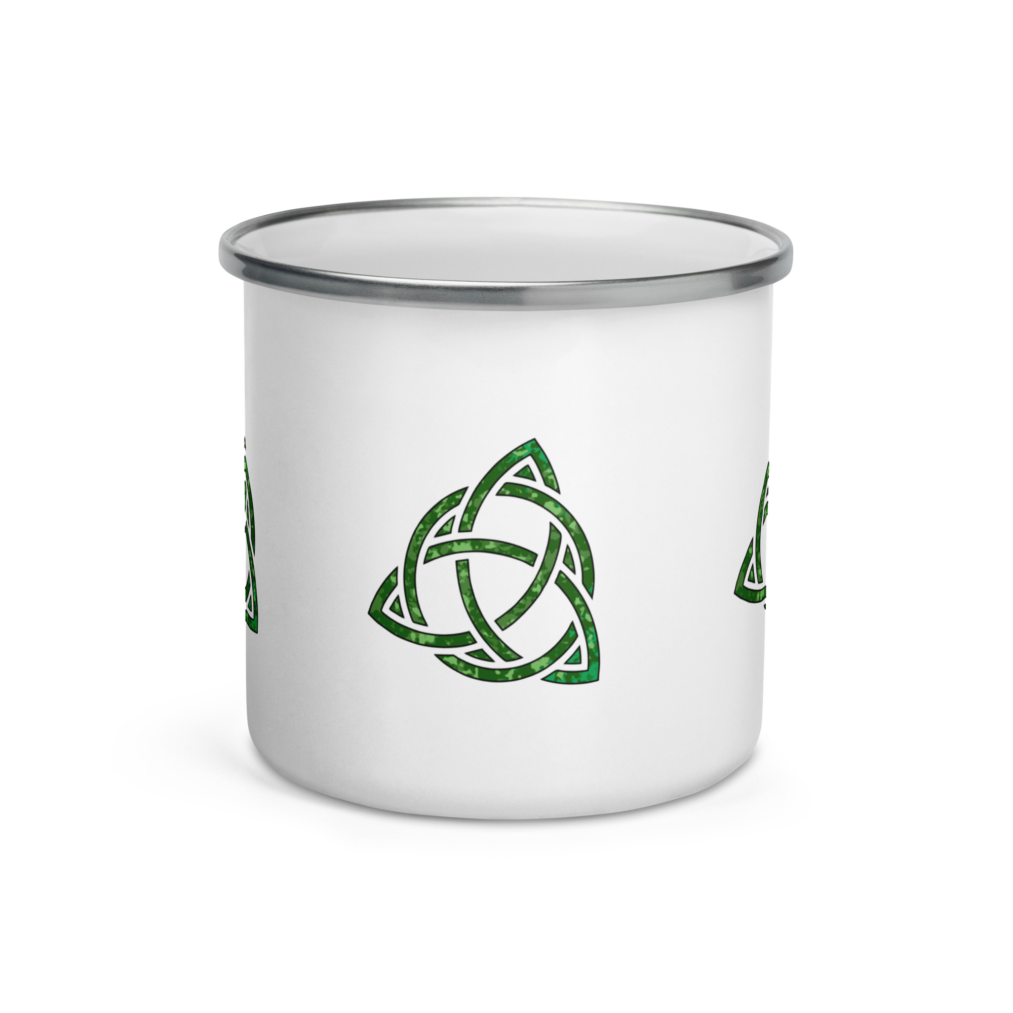 Celtic Trinity Large Knot Triquetra Enamel Mug - Image 2