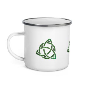 Celtic Trinity Large Knot Triquetra Enamel Mug