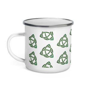 Celtic Trinity Small Knot Triquetra Enamel Mug
