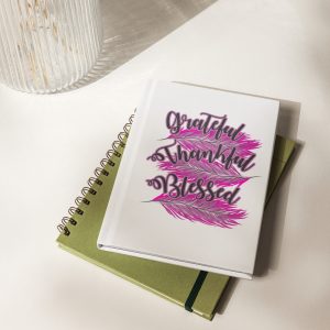 Thankful Grateful Blessed Pink Hardcover journal