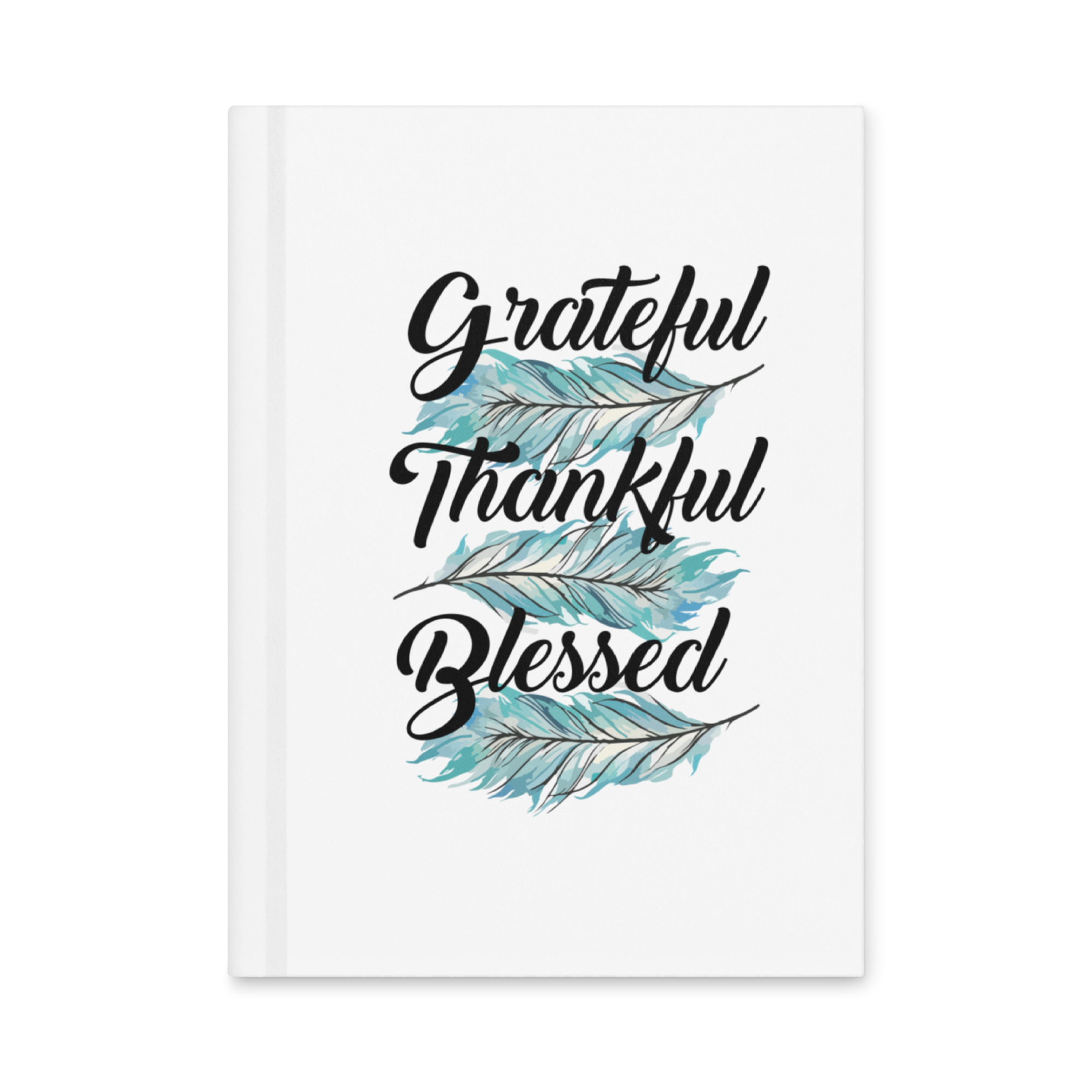 Thankful Grateful Blessed Teal Hardcover journal - Image 2