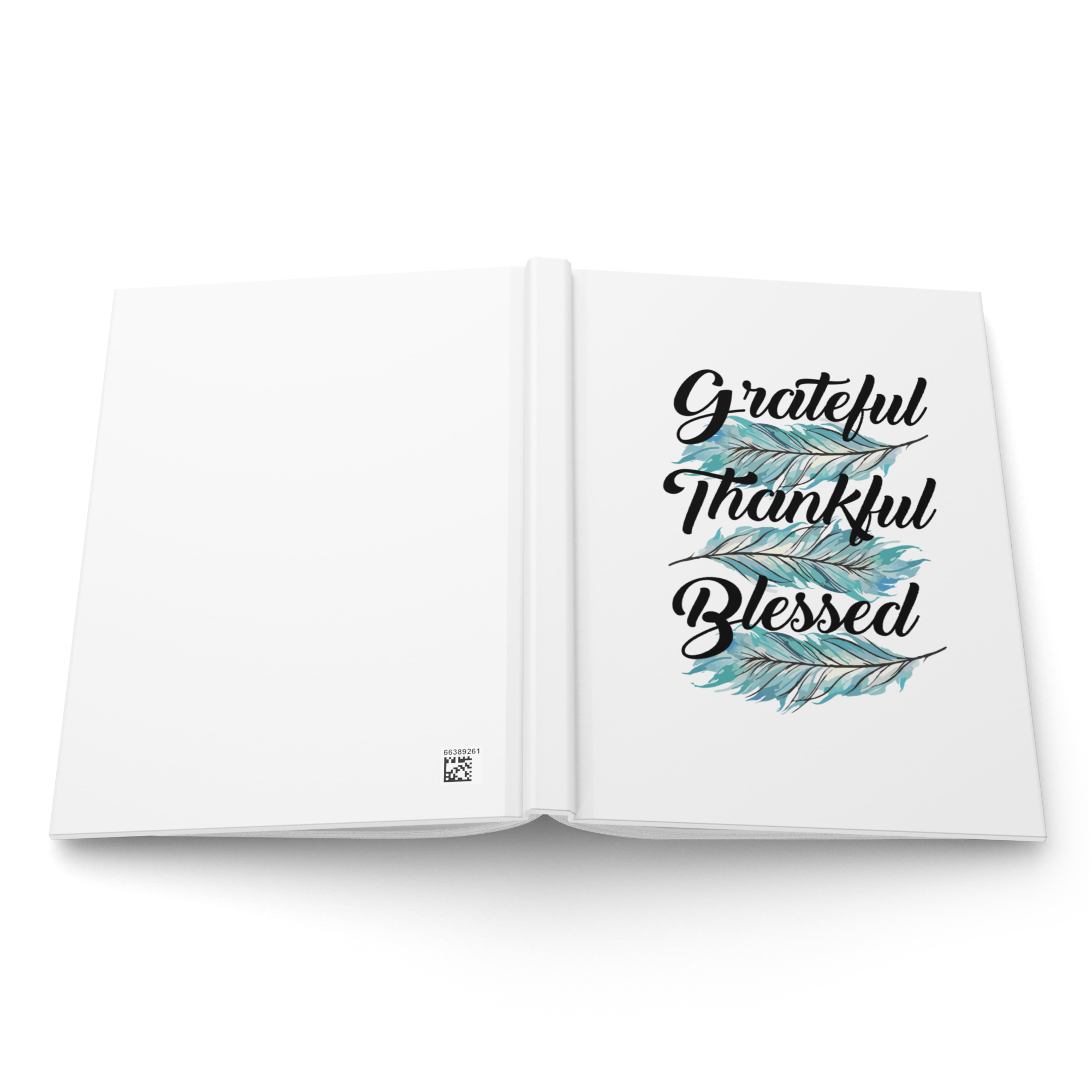 Thankful Grateful Blessed Teal Hardcover journal - Image 5