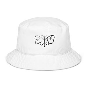Black and White Butterfly Organic bucket hat