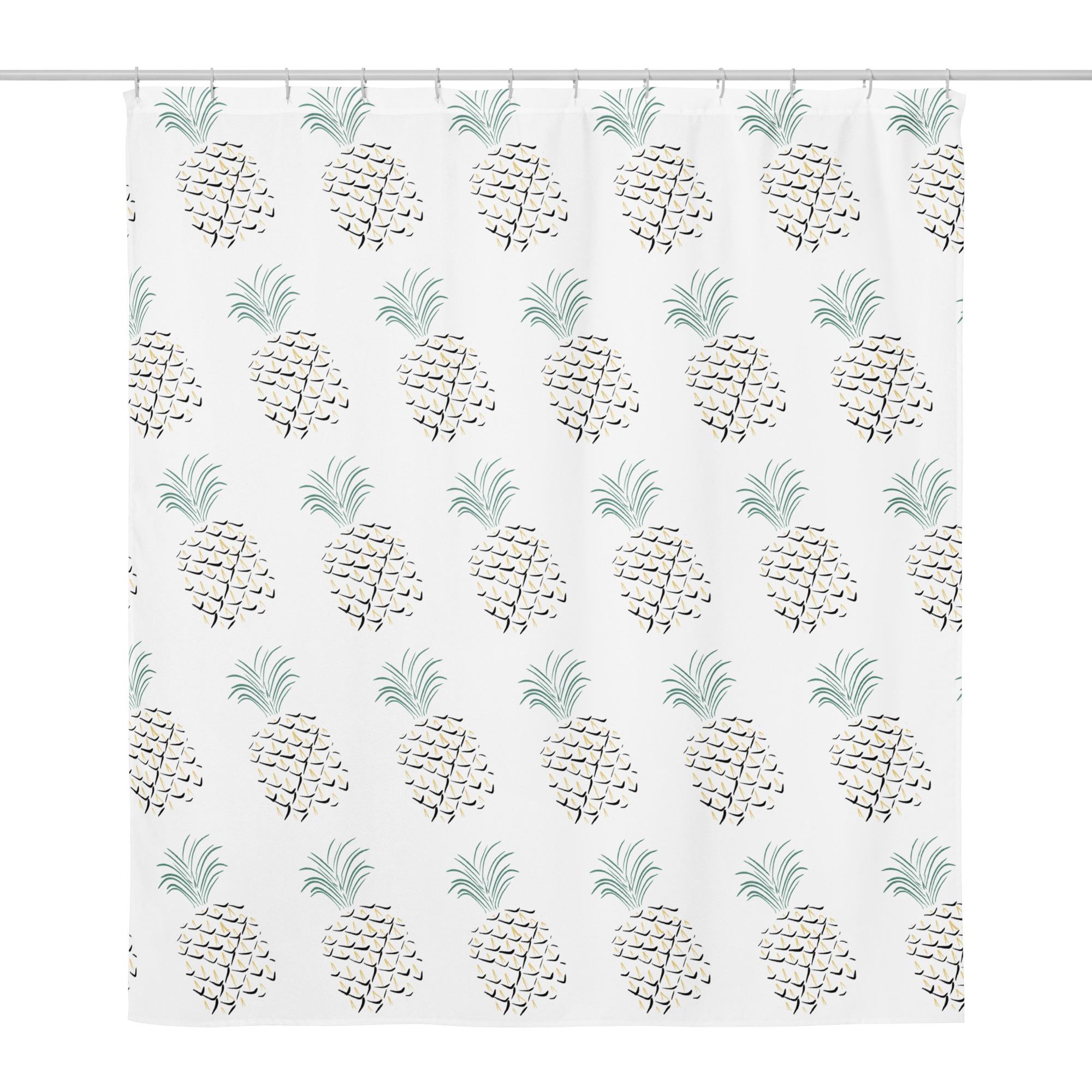 Pineapple Abstract Art Shower curtain - Image 2