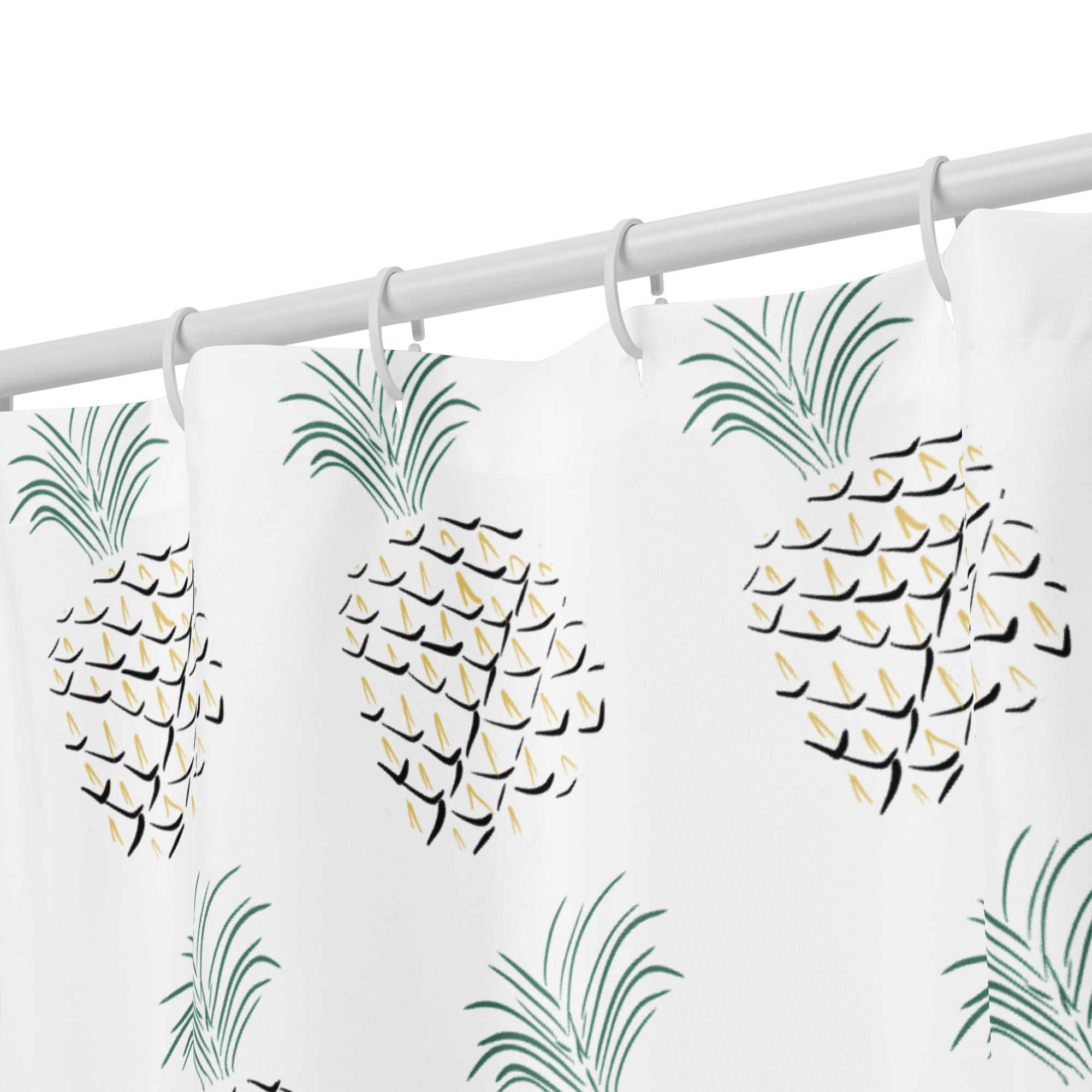 Pineapple Abstract Art Shower curtain - Image 7