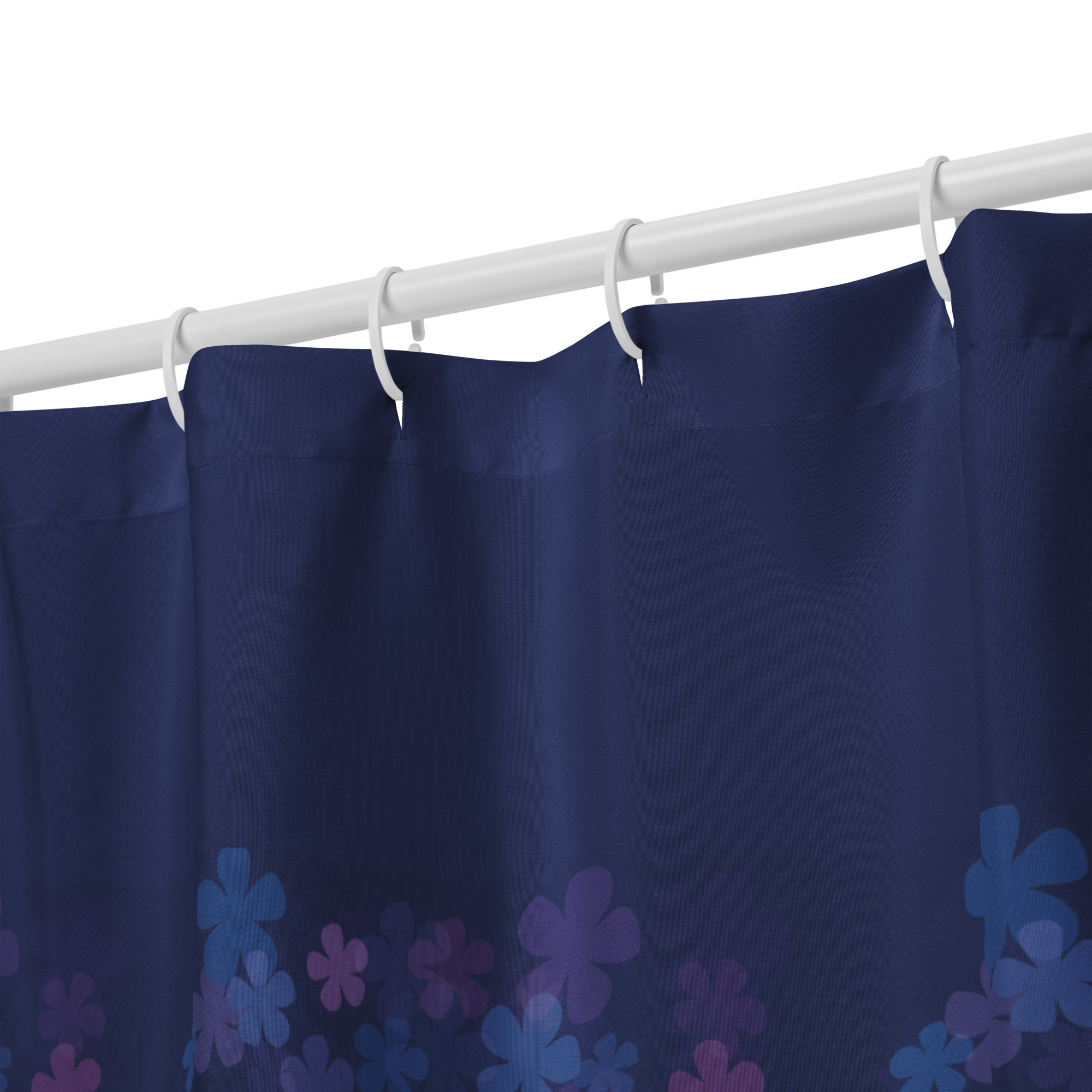 Midnight Retro Floral Shower curtain - Image 5