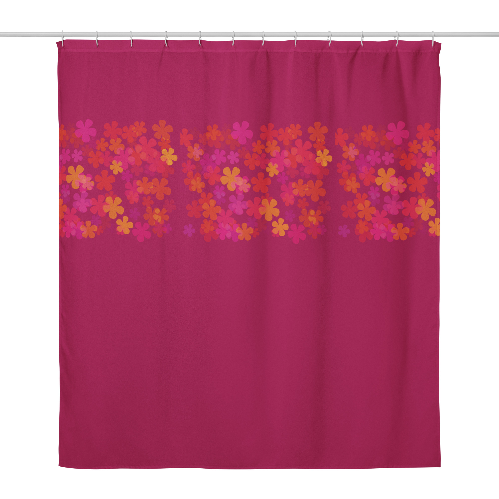 Retro Floral Shower curtain - Image 2