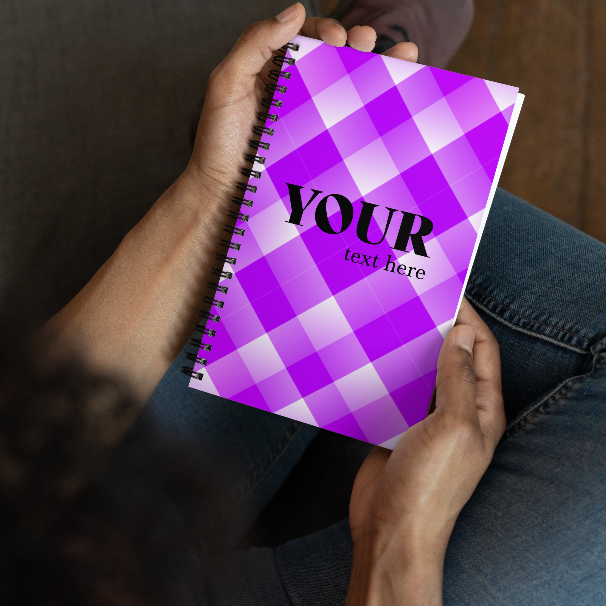 Purple Plaid Spiral Dotted Line Notebook - Image 7