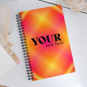 Orange Spiral Dotted Line Notebook