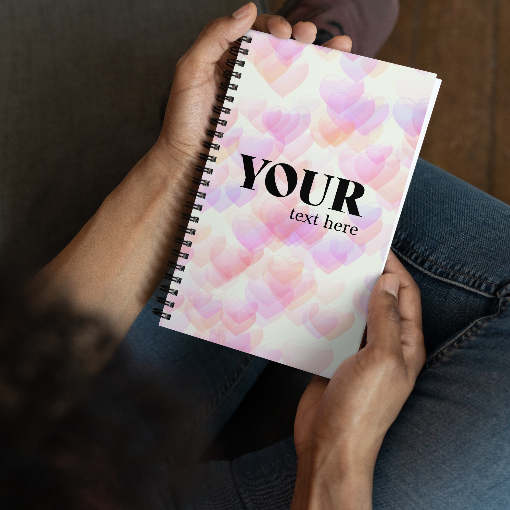 Pink Purple Hearts Spiral Dotted Line Notebook - Image 7