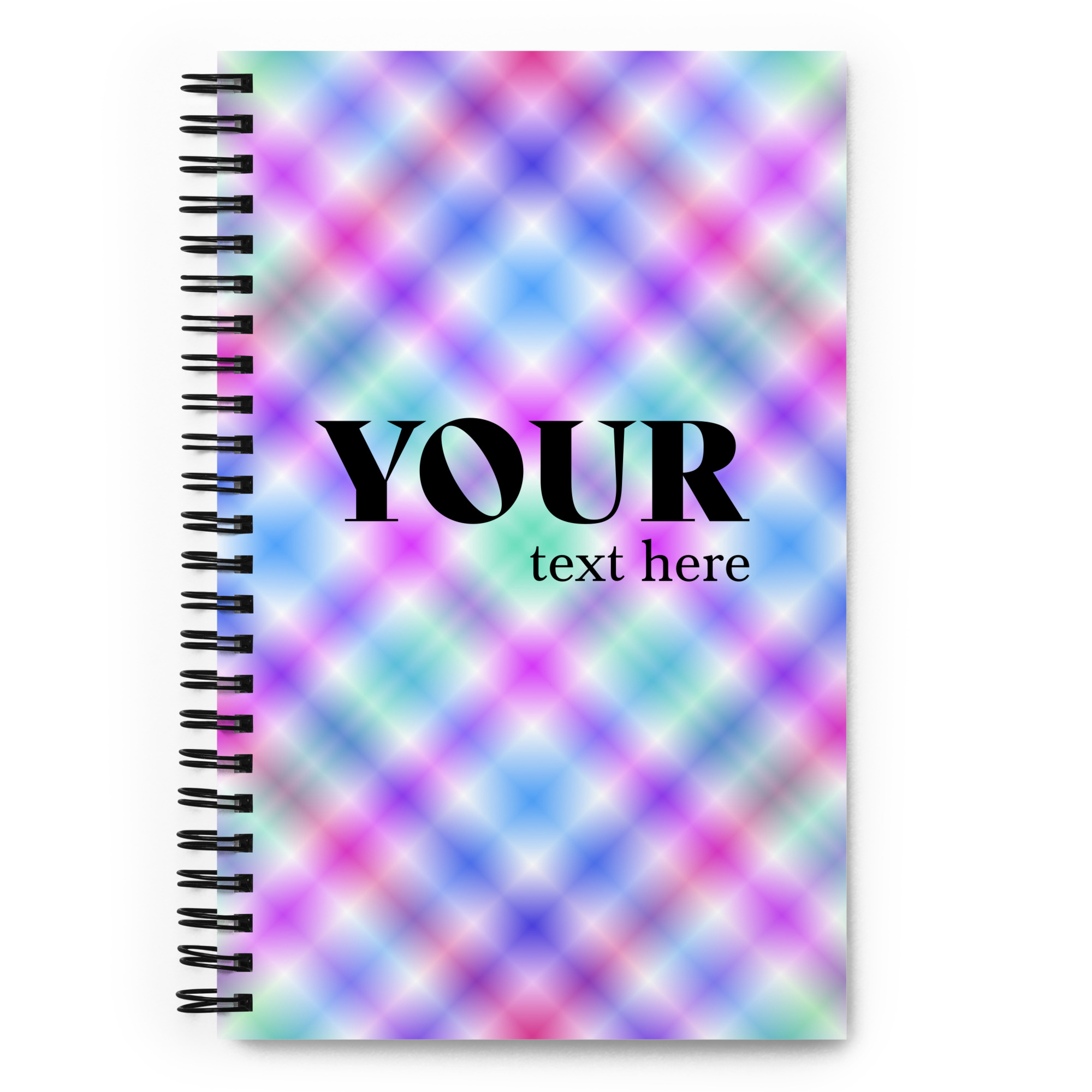 Pink Blue Purple Cyan Spiral Dotted Line Notebook - Image 2