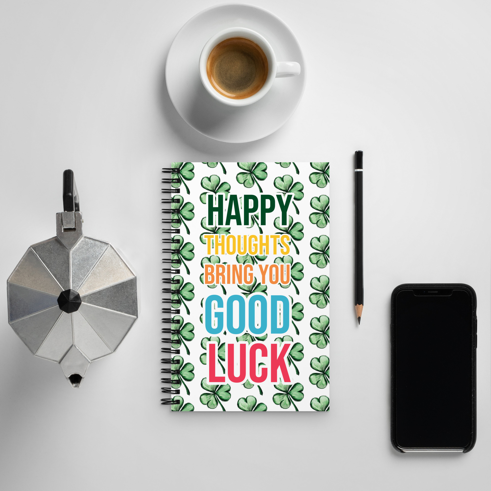 Good Luck Shamrock Spiral notebook - Image 4