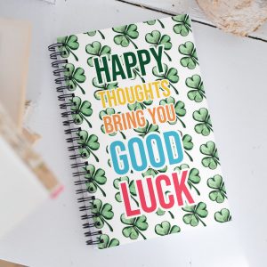 Good Luck Shamrock Spiral notebook