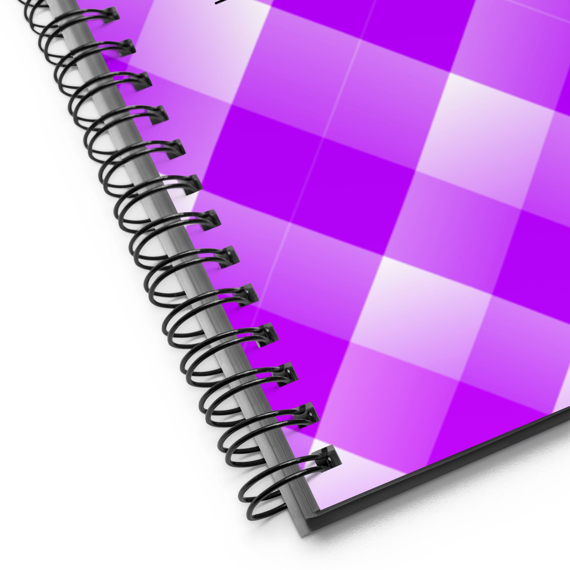 Purple Plaid Spiral Dotted Line Notebook - Image 9