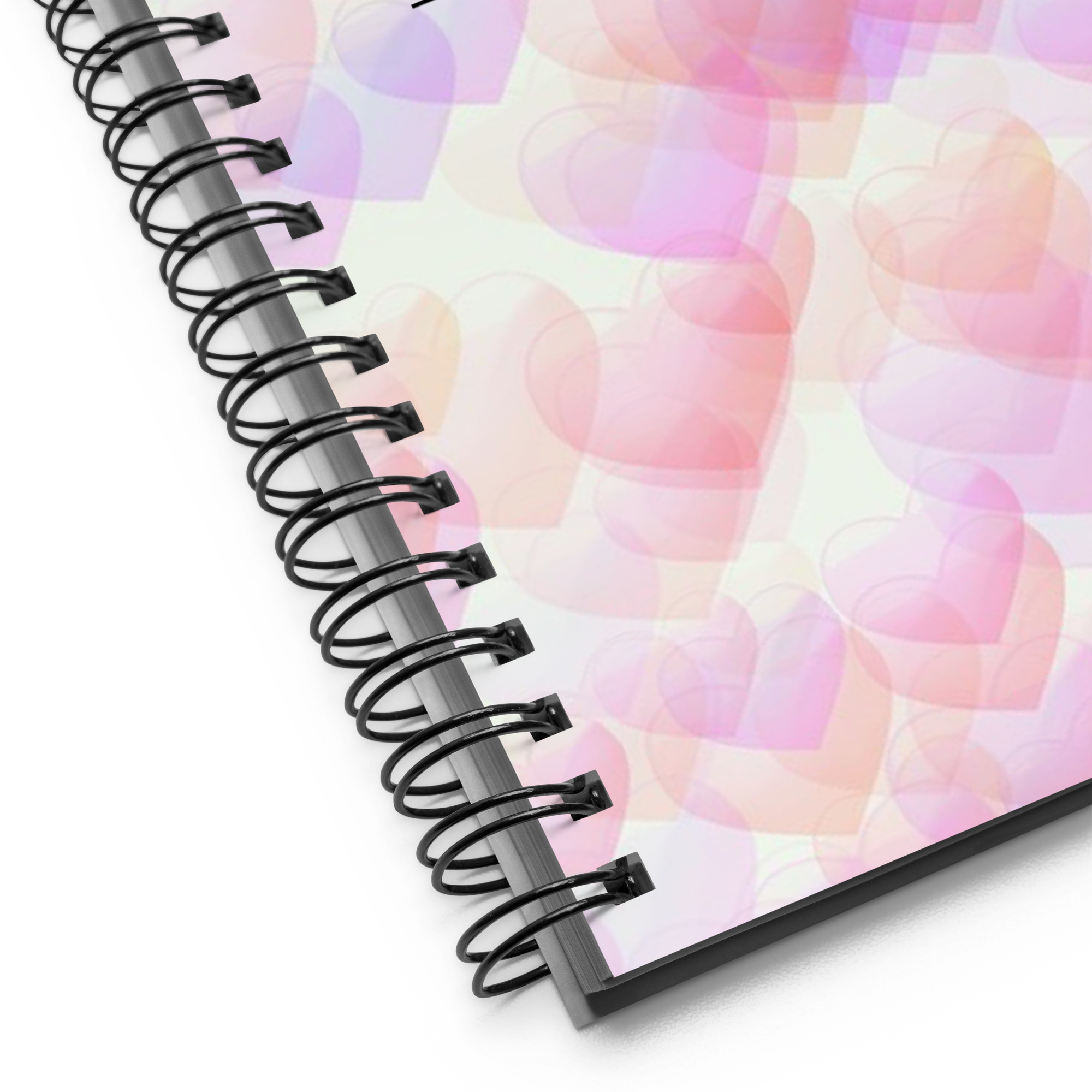 Pink Purple Hearts Spiral Dotted Line Notebook - Image 9