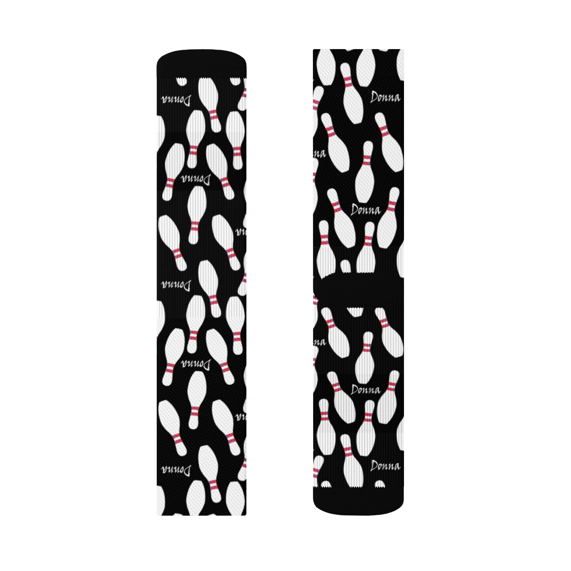 Personalized Bowling Pin Crew socks - Image 5