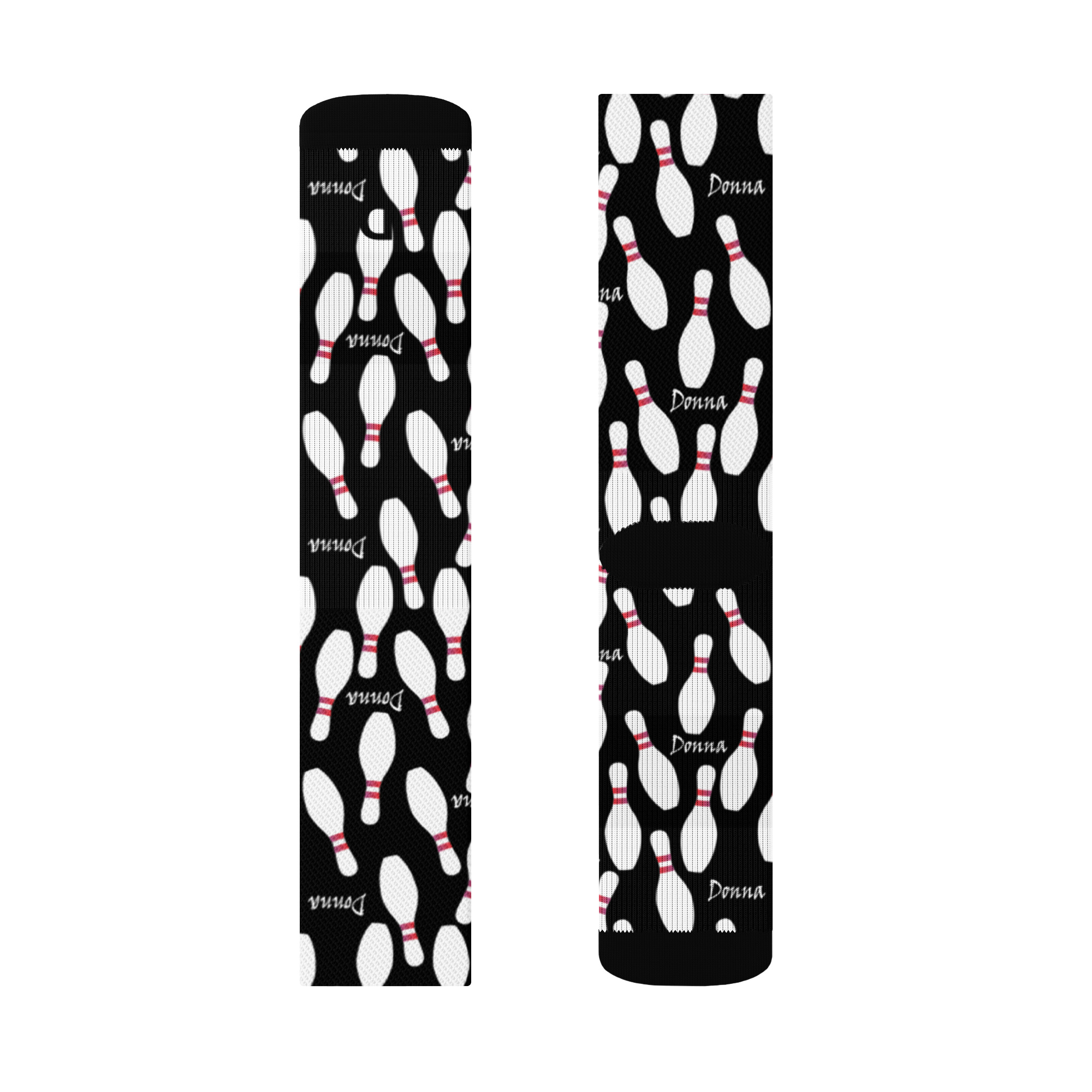 Personalized Bowling Pin Crew socks - Image 6
