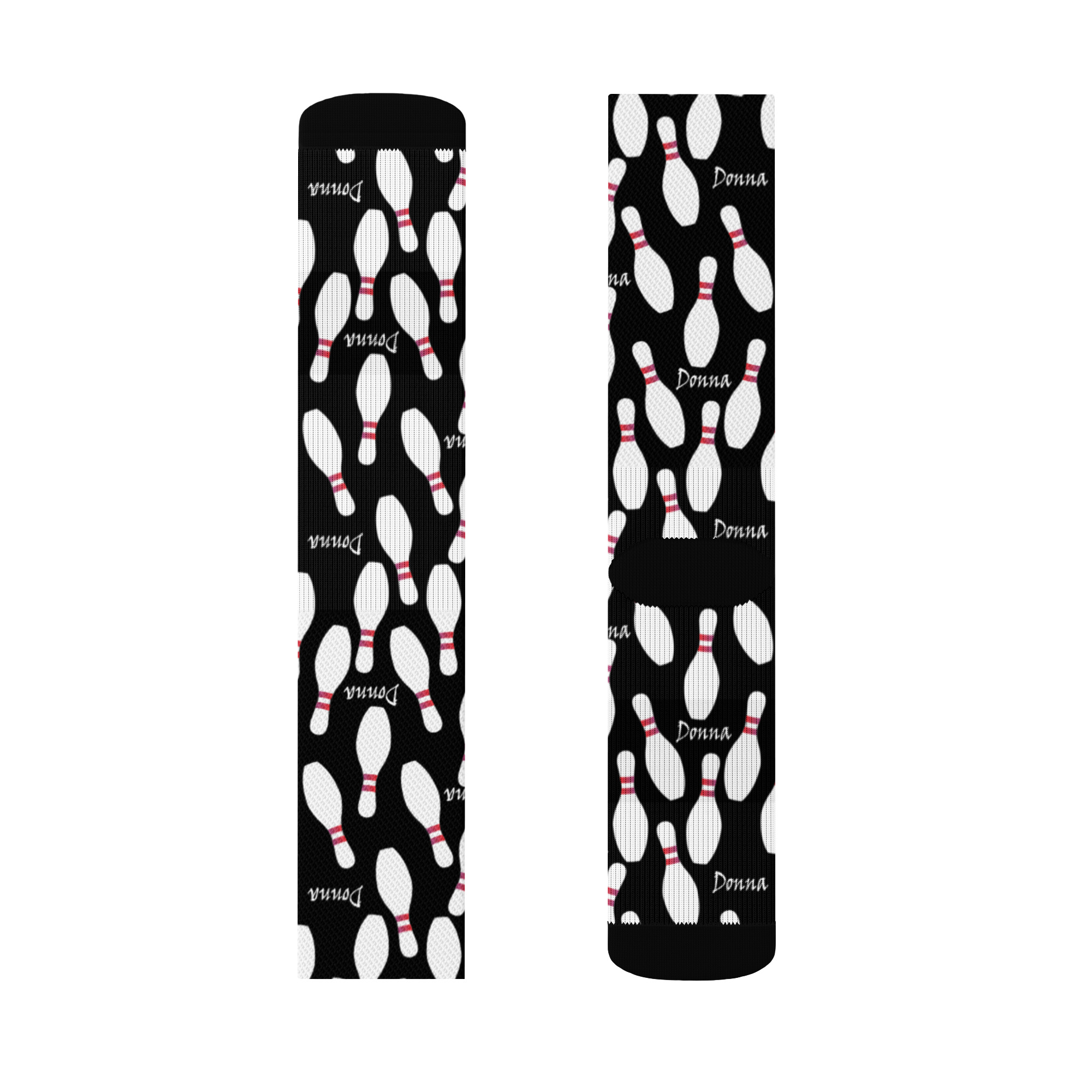 Personalized Bowling Pin Crew socks - Image 3