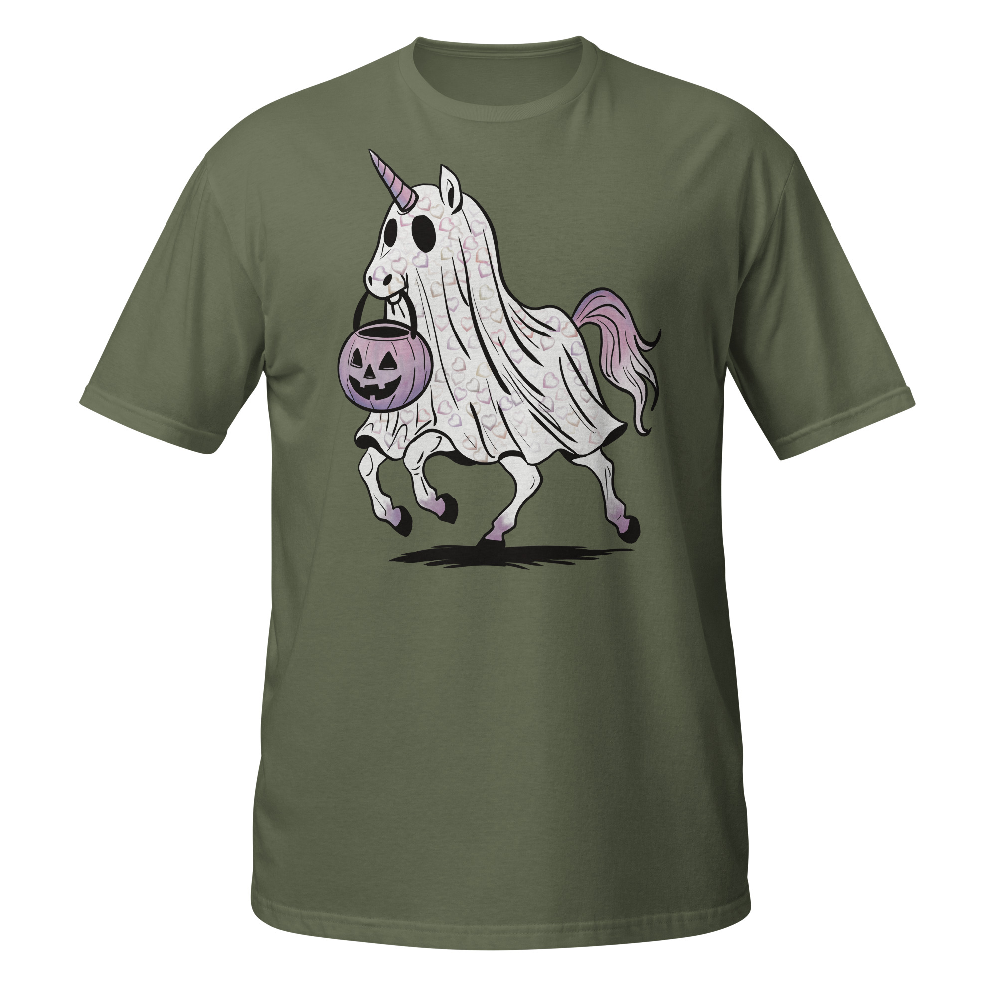 Unicorn with Purple Halloween Short-Sleeve Unisex T-Shirt - Image 2