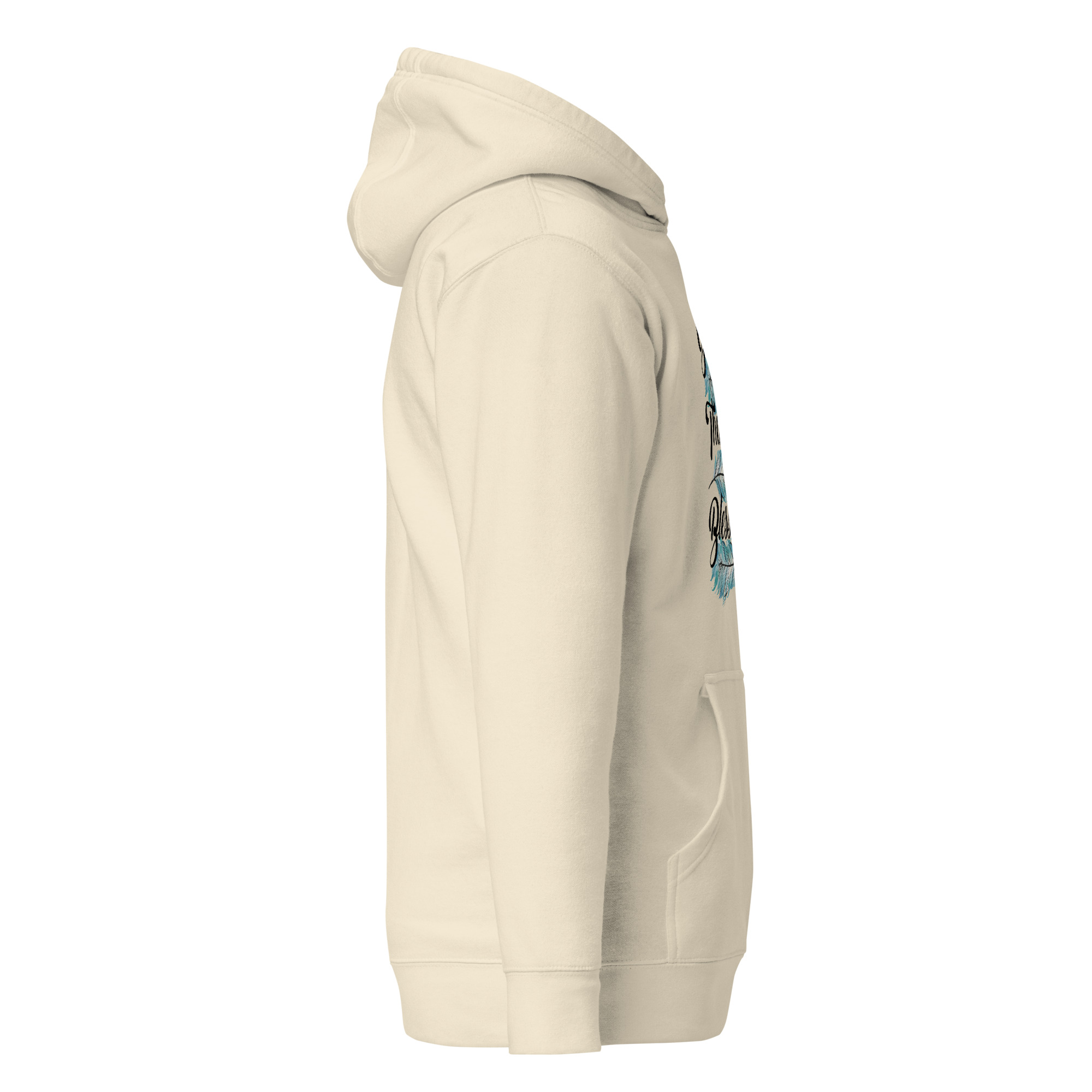 Grateful Thankful Blessed Teal Feathers Unisex Hoodie - Image 15