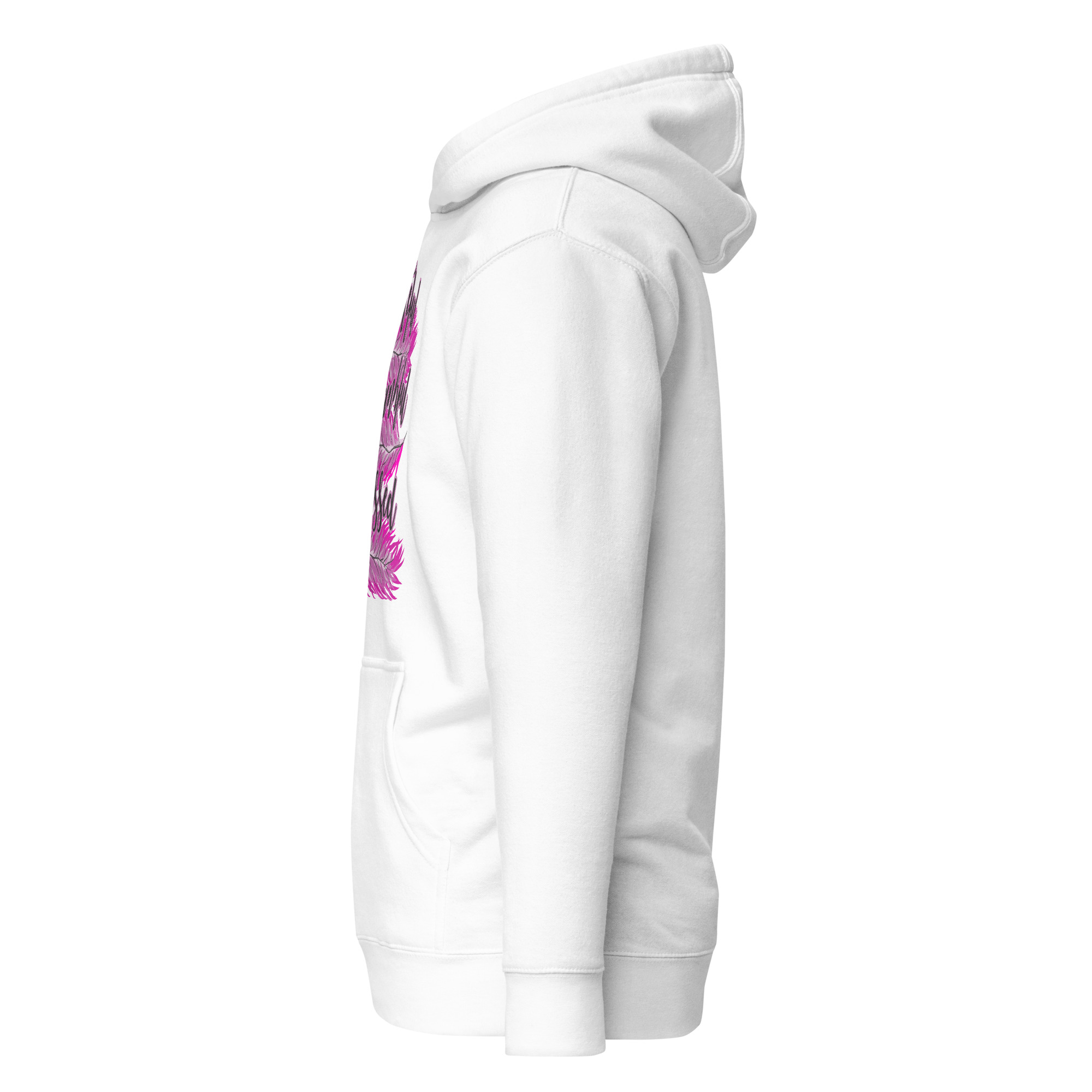 Grateful Thankful Blessed Pink Feathers Unisex Hoodie - Image 9