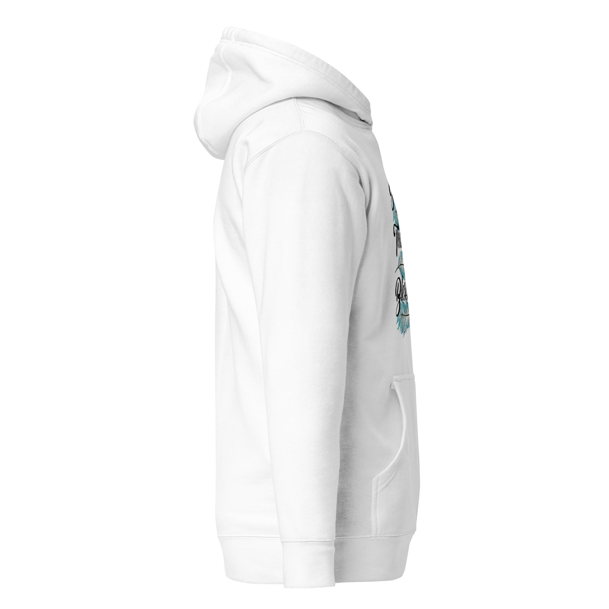 Grateful Thankful Blessed Teal Feathers Unisex Hoodie - Image 16