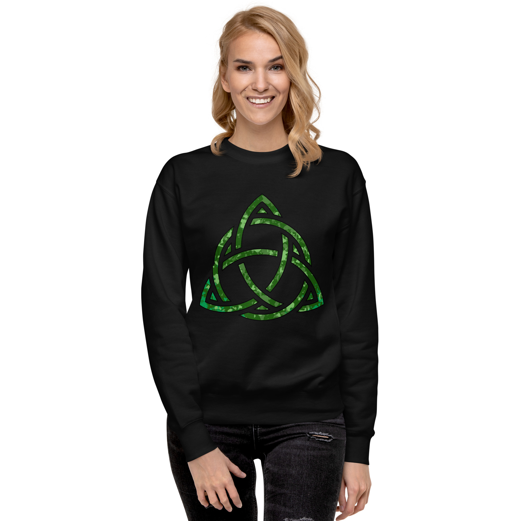 Celtic Knot Triquetra Unisex Premium Sweatshirt - Image 50