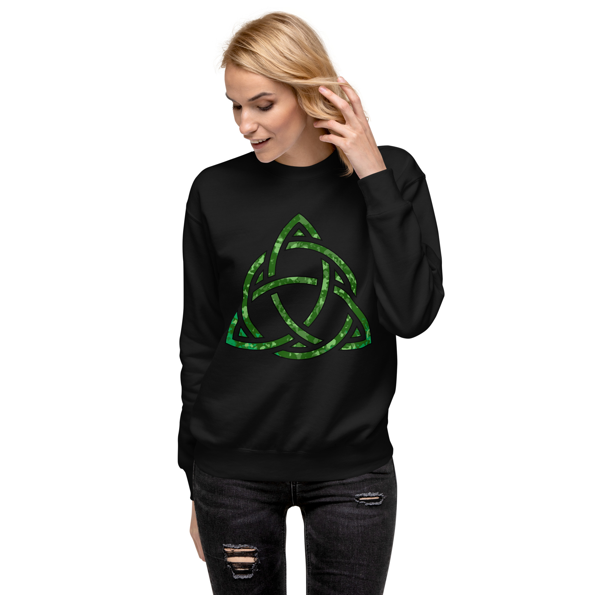 Celtic Knot Triquetra Unisex Premium Sweatshirt - Image 34