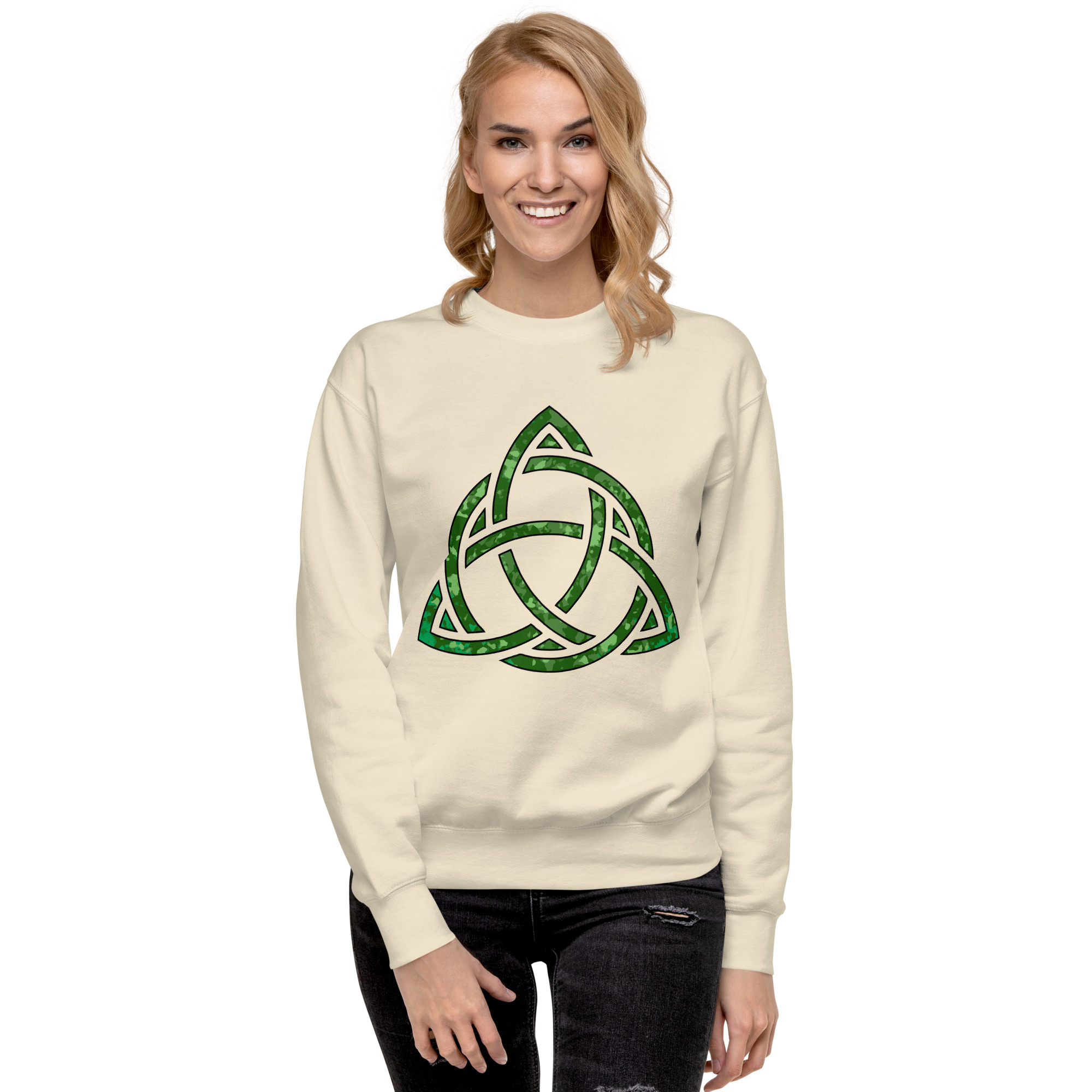 Celtic Knot Triquetra Unisex Premium Sweatshirt - Image 56