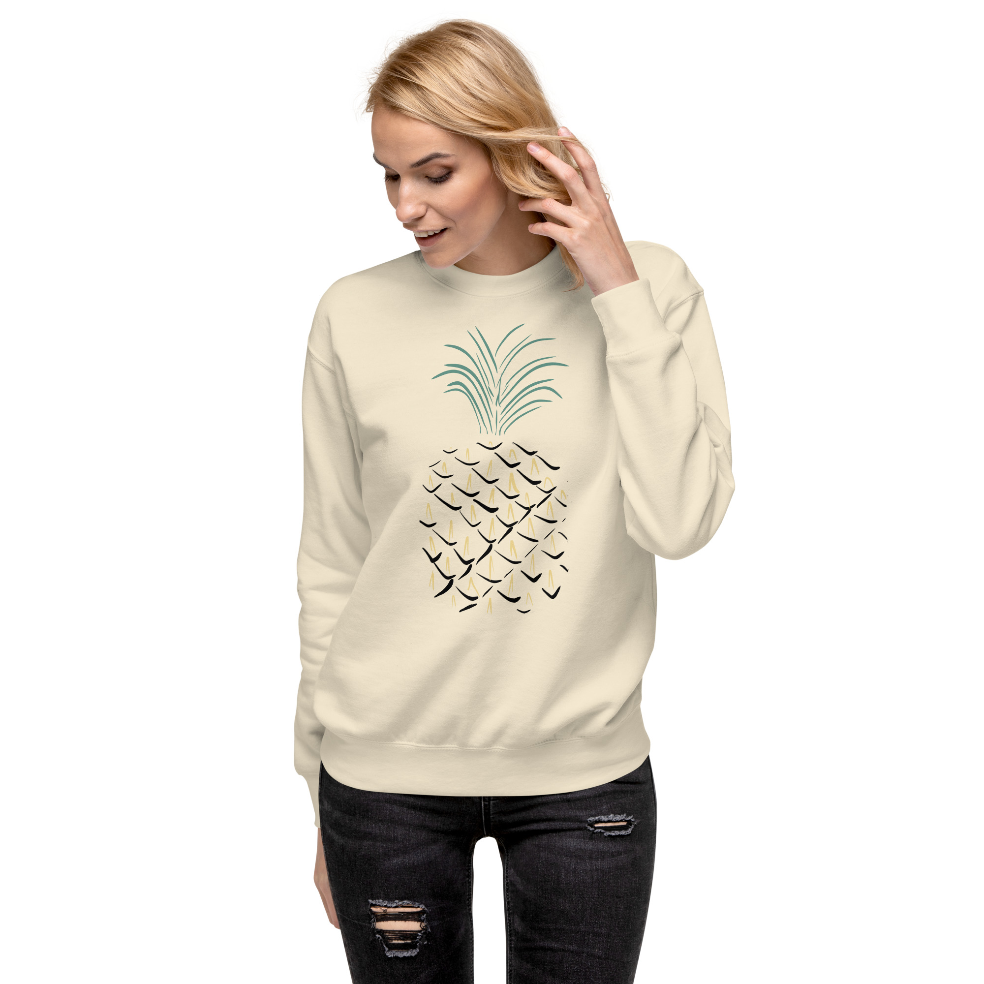 Pineapple Abstract Art Unisex Premium Sweatshirt - Image 15