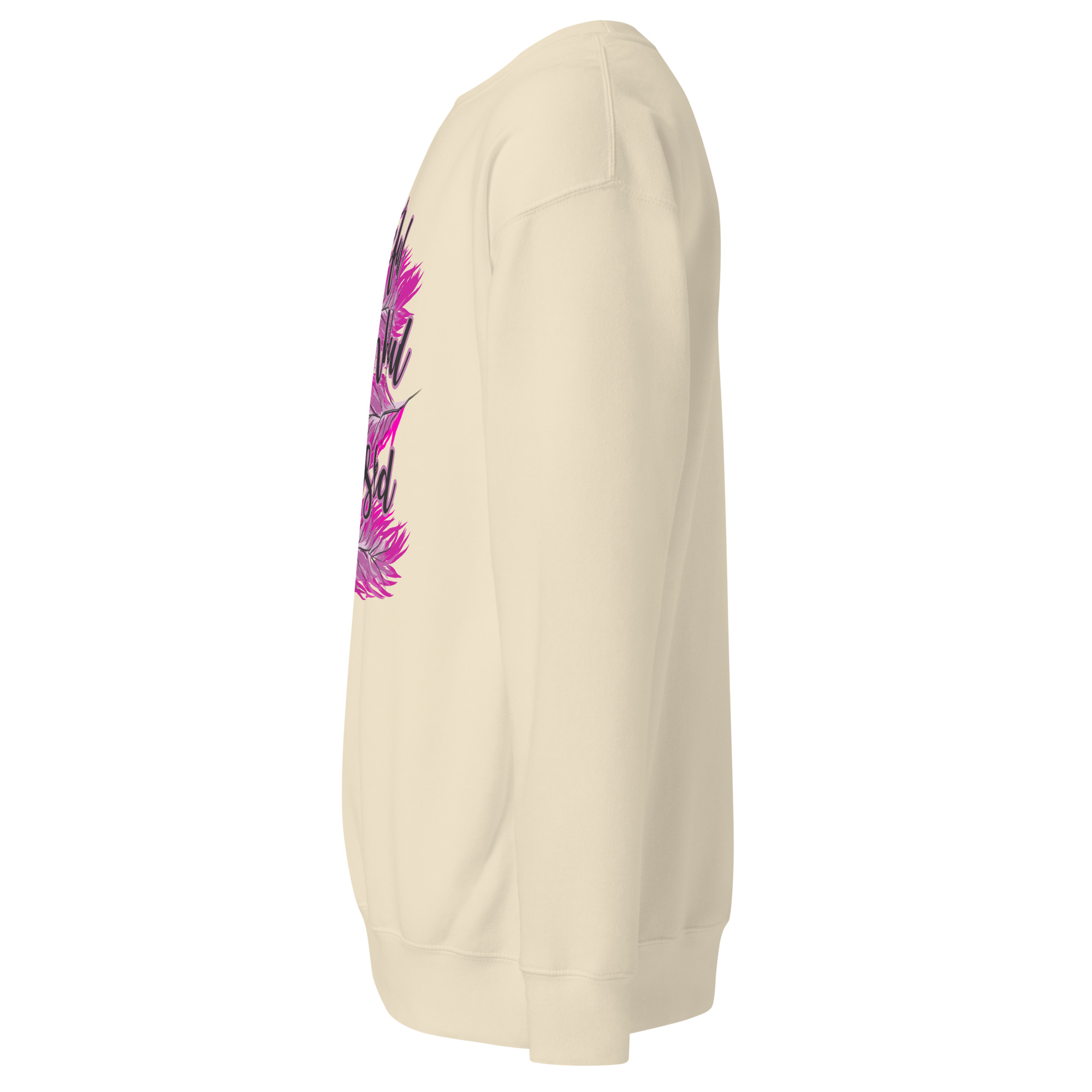 Grateful Thankful Blessed Pink Feathers Unisex Premium Sweatshirt - Image 6