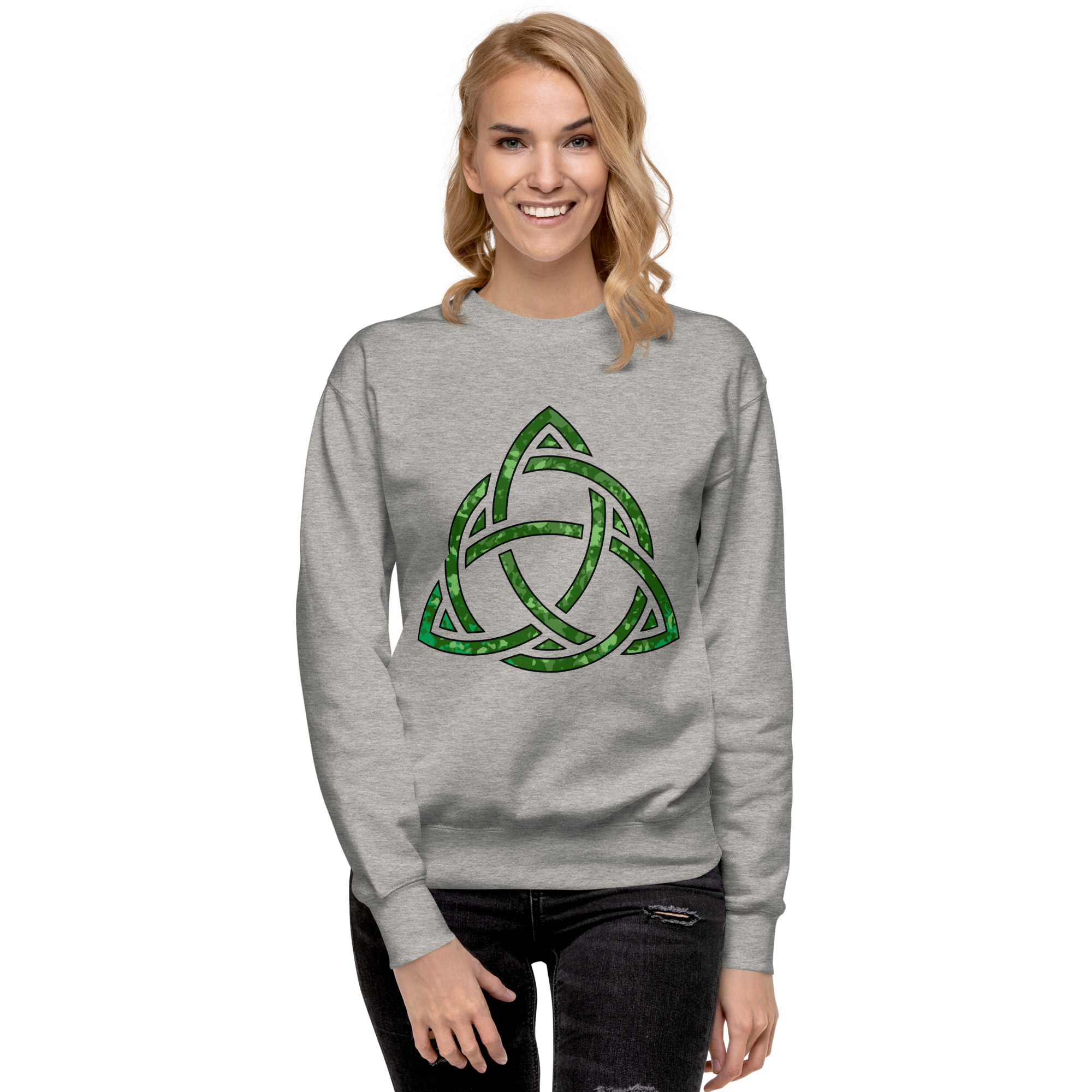 Celtic Knot Triquetra Unisex Premium Sweatshirt - Image 55