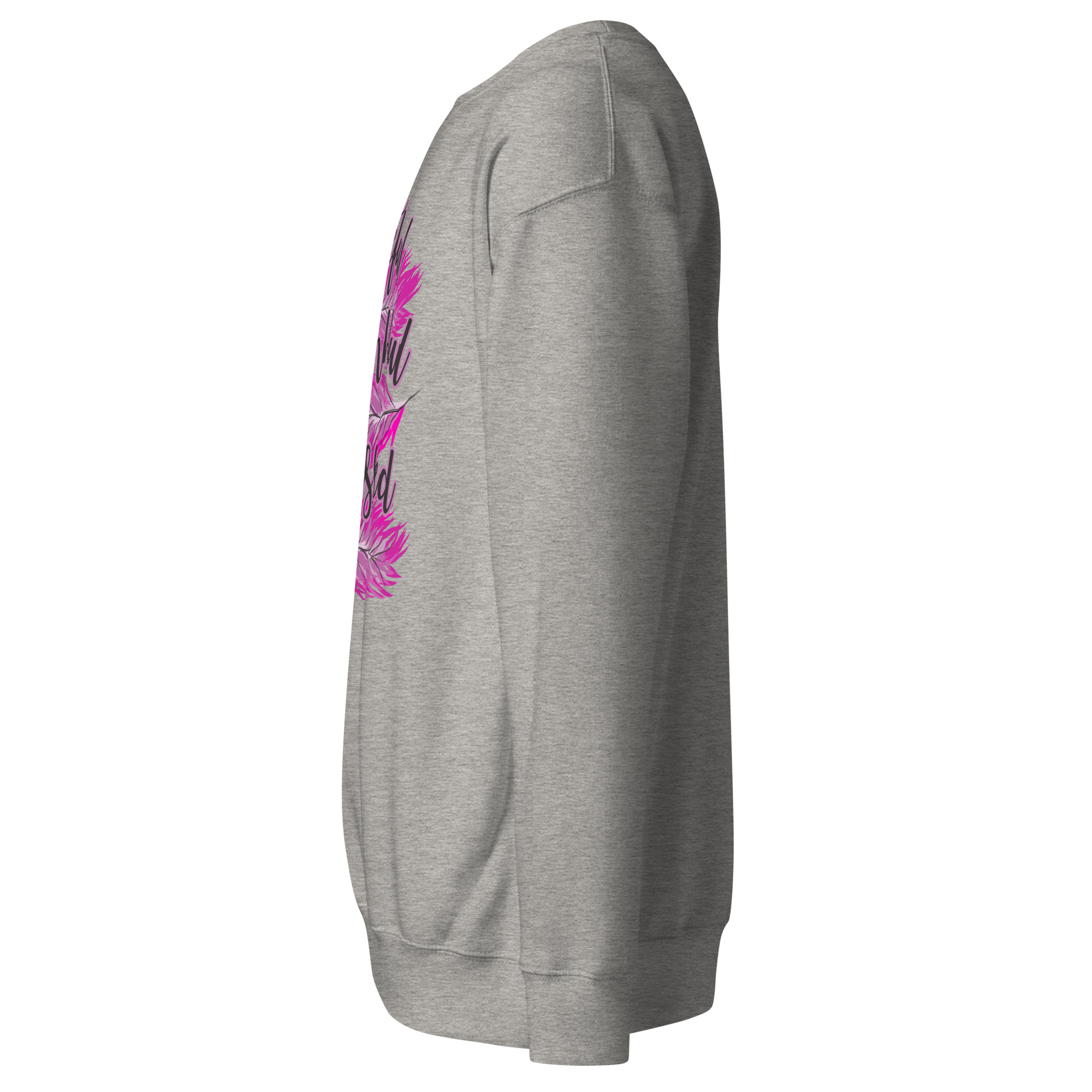 Grateful Thankful Blessed Pink Feathers Unisex Premium Sweatshirt - Image 5