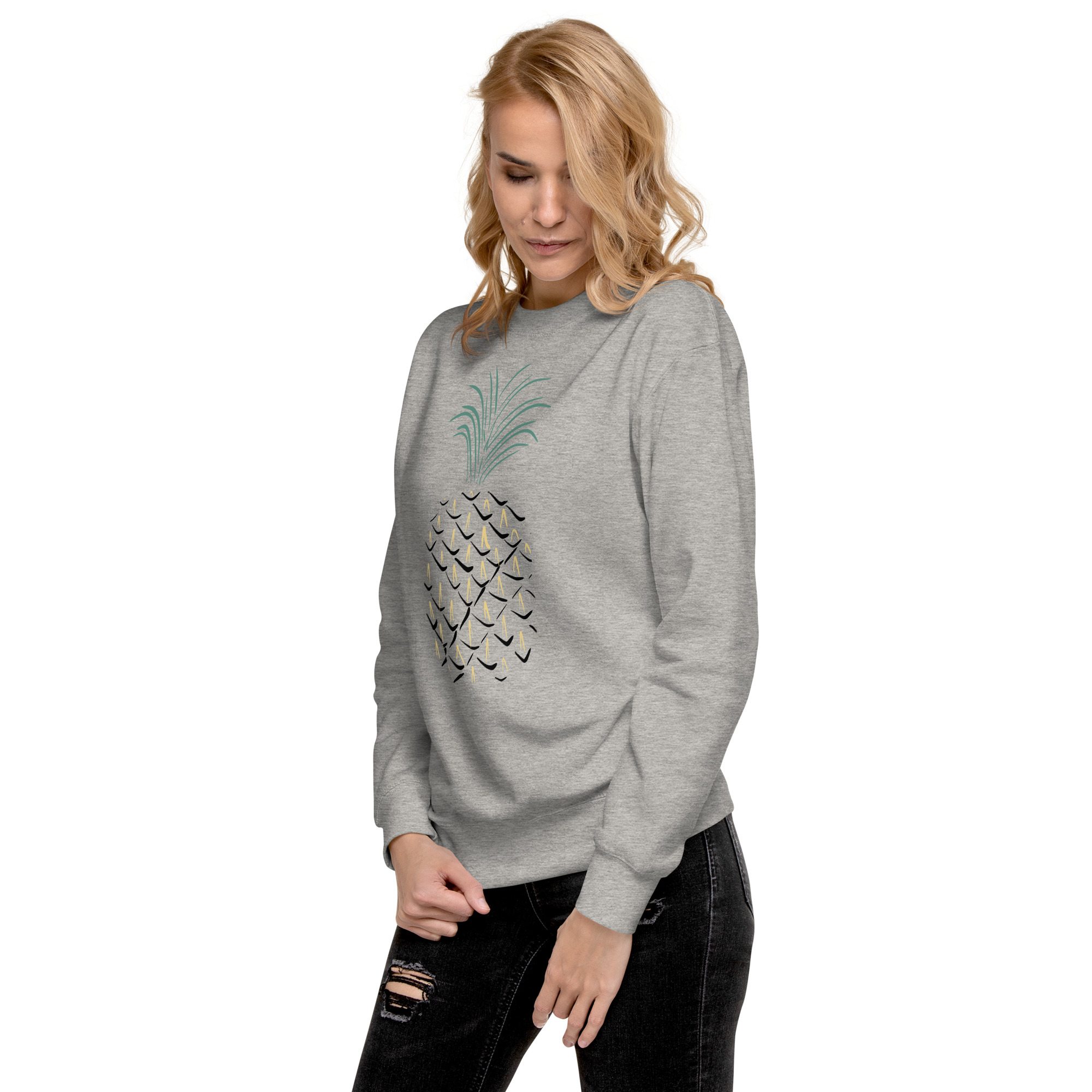Pineapple Abstract Art Unisex Premium Sweatshirt - Image 25