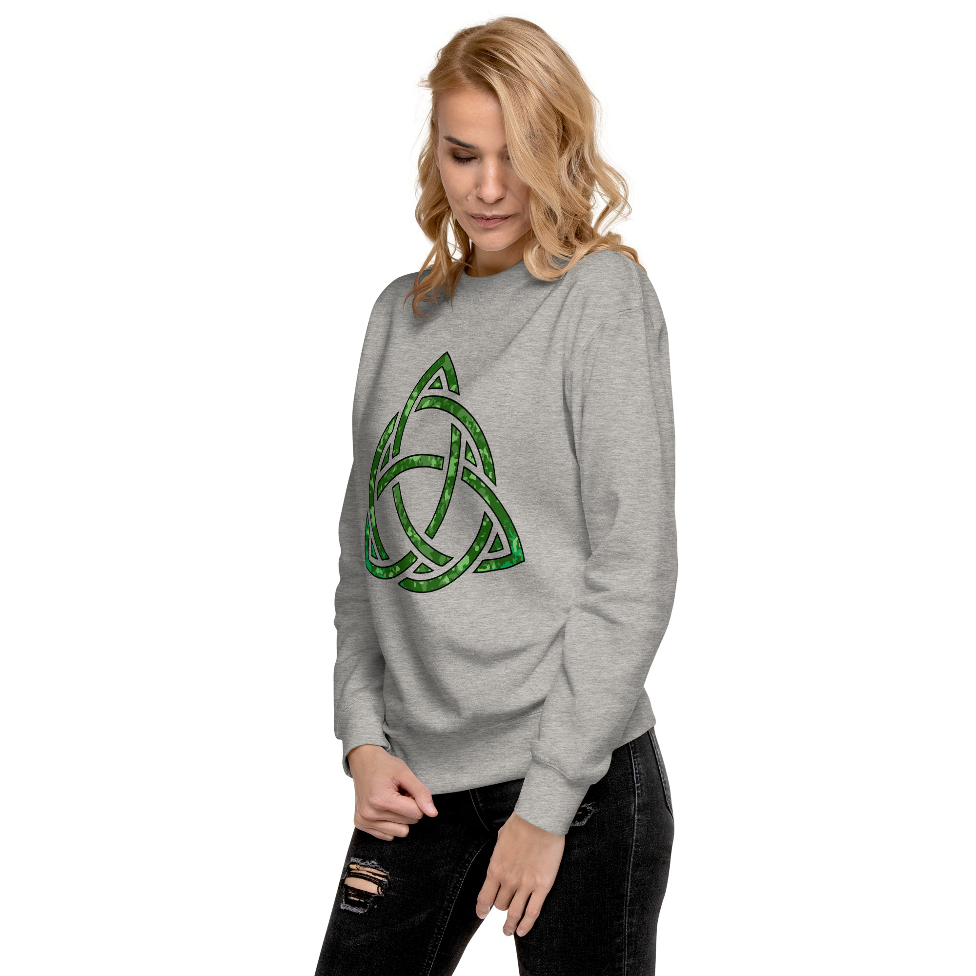 Celtic Knot Triquetra Unisex Premium Sweatshirt - Image 70