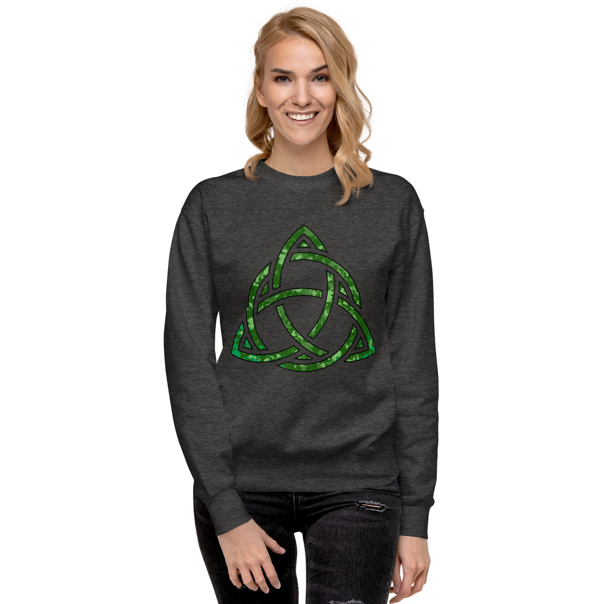 Celtic Knot Triquetra Unisex Premium Sweatshirt - Image 52