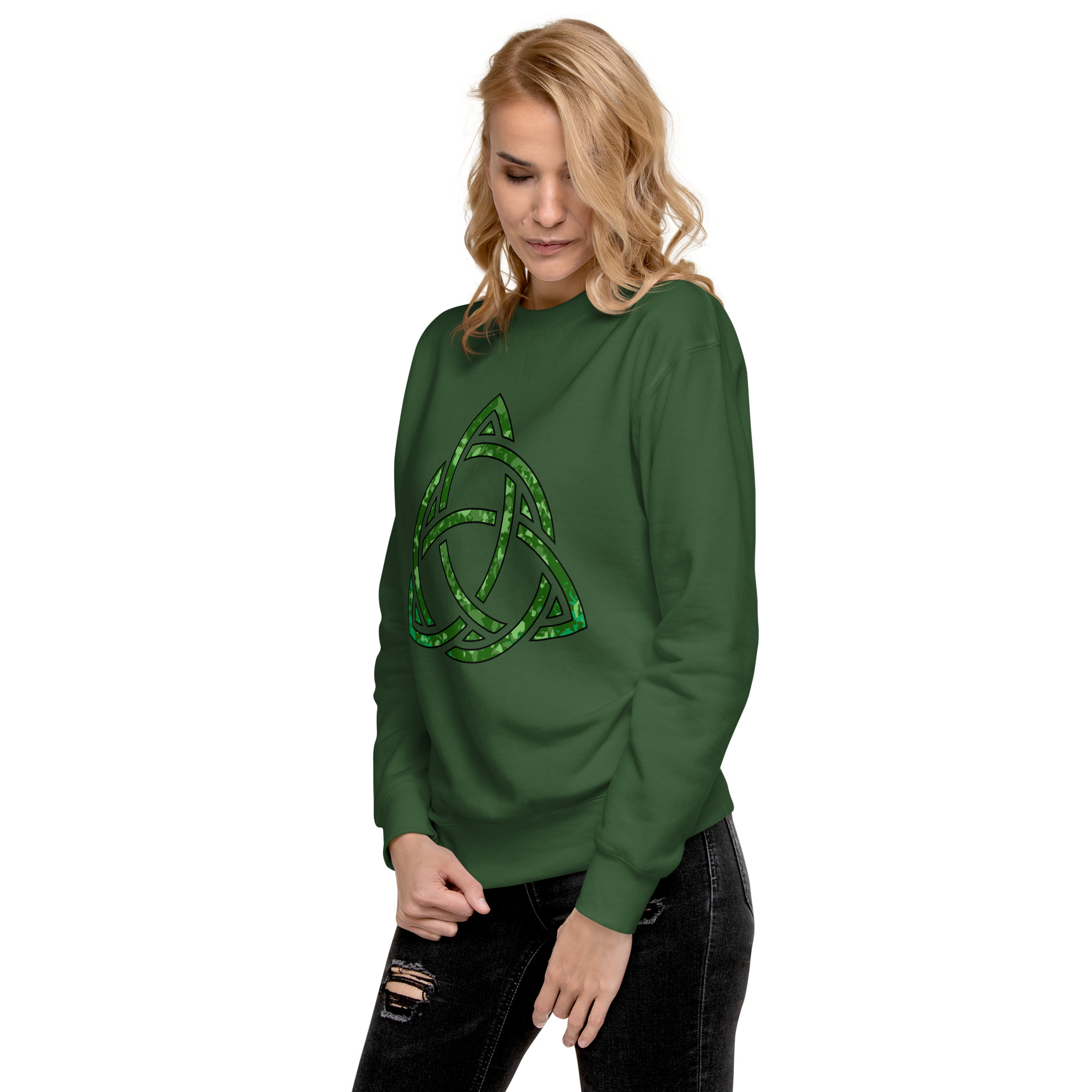 Celtic Knot Triquetra Unisex Premium Sweatshirt - Image 69
