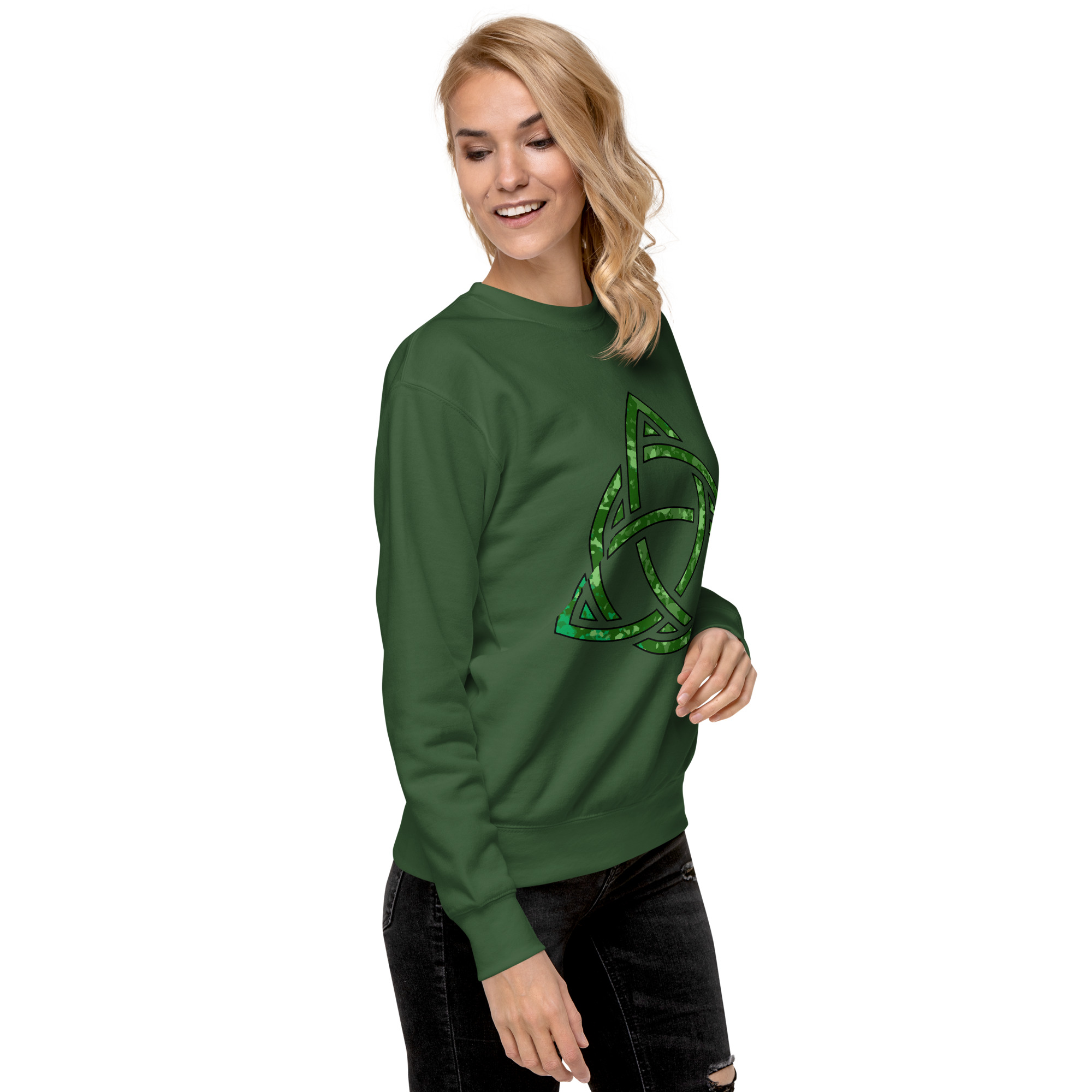 Celtic Knot Triquetra Unisex Premium Sweatshirt - Image 85