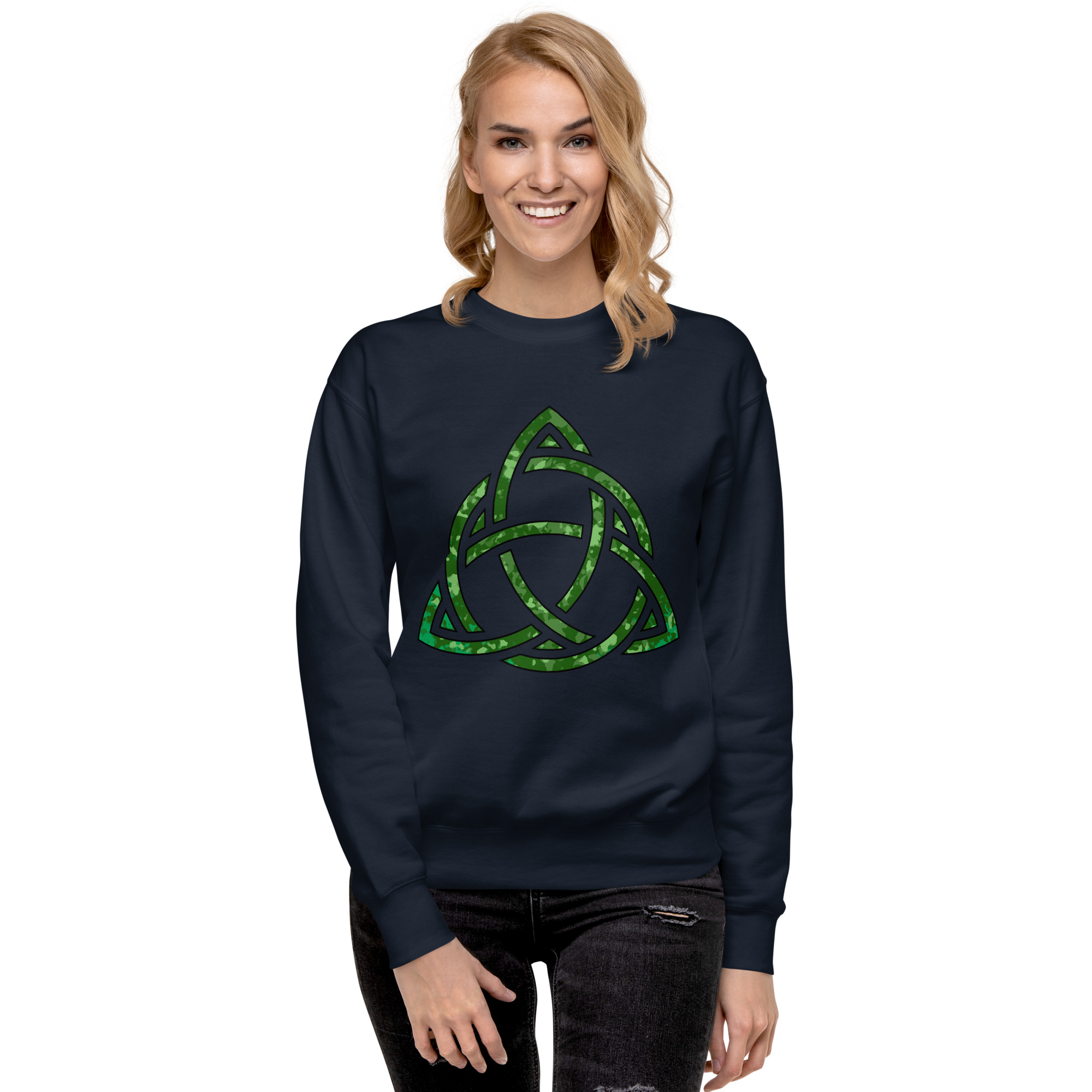 Celtic Knot Triquetra Unisex Premium Sweatshirt - Image 51