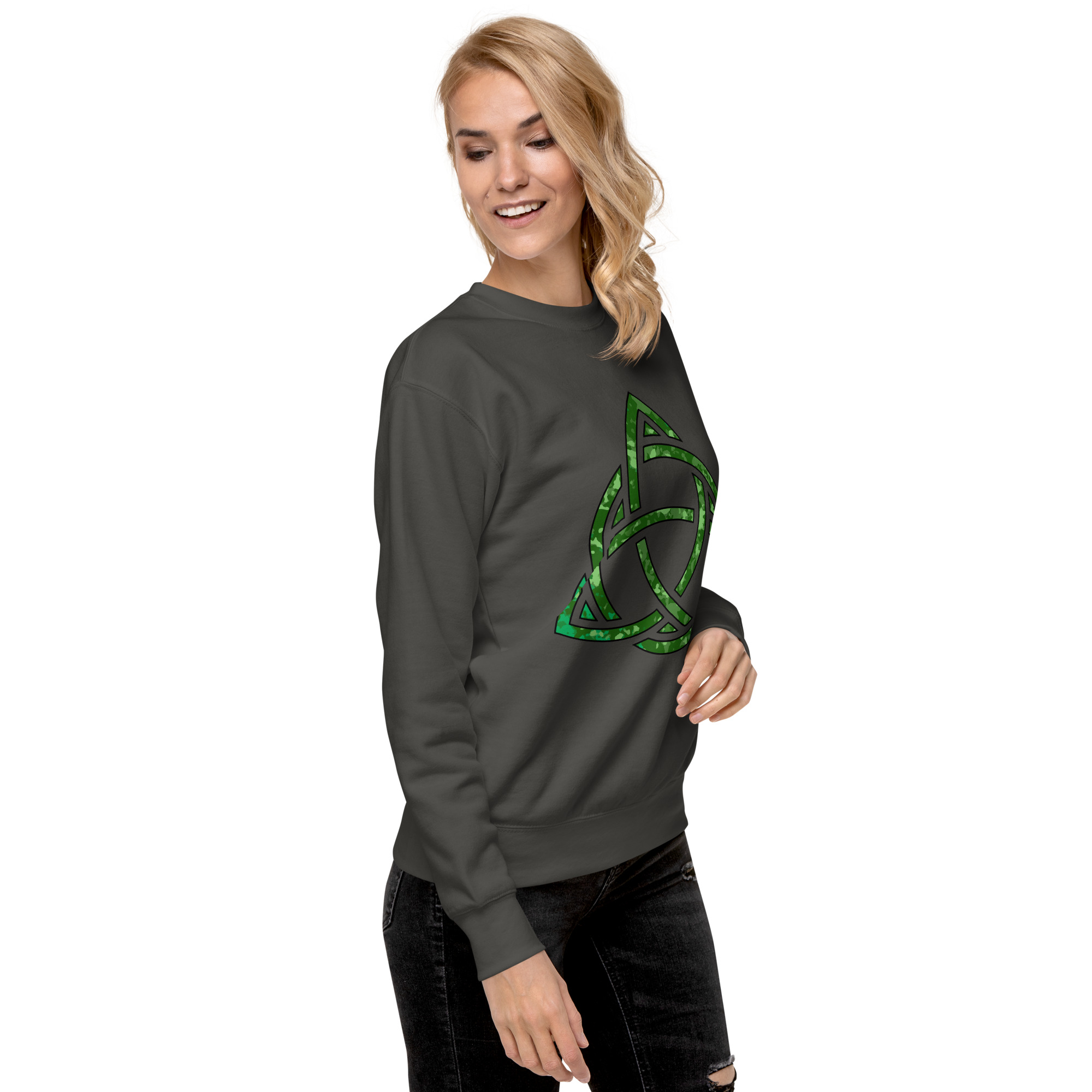 Celtic Knot Triquetra Unisex Premium Sweatshirt - Image 84
