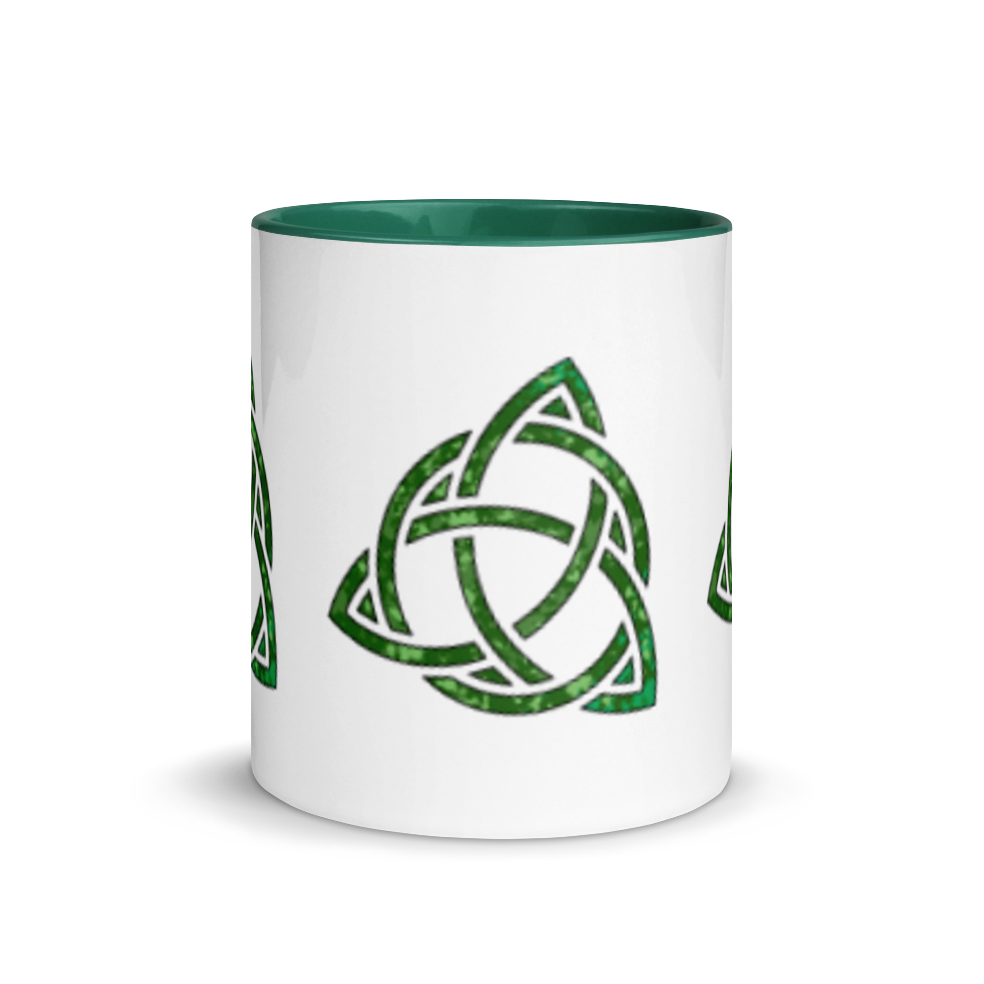 Celtic Trinity Large Knot Triquetra Mug with Color Inside - Image 2